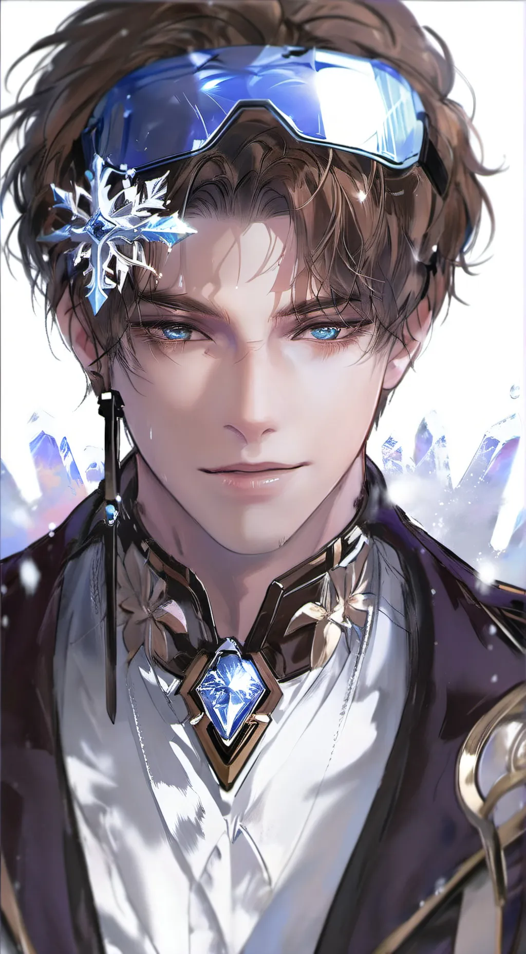 ai character: Ice Hero Ethan  background