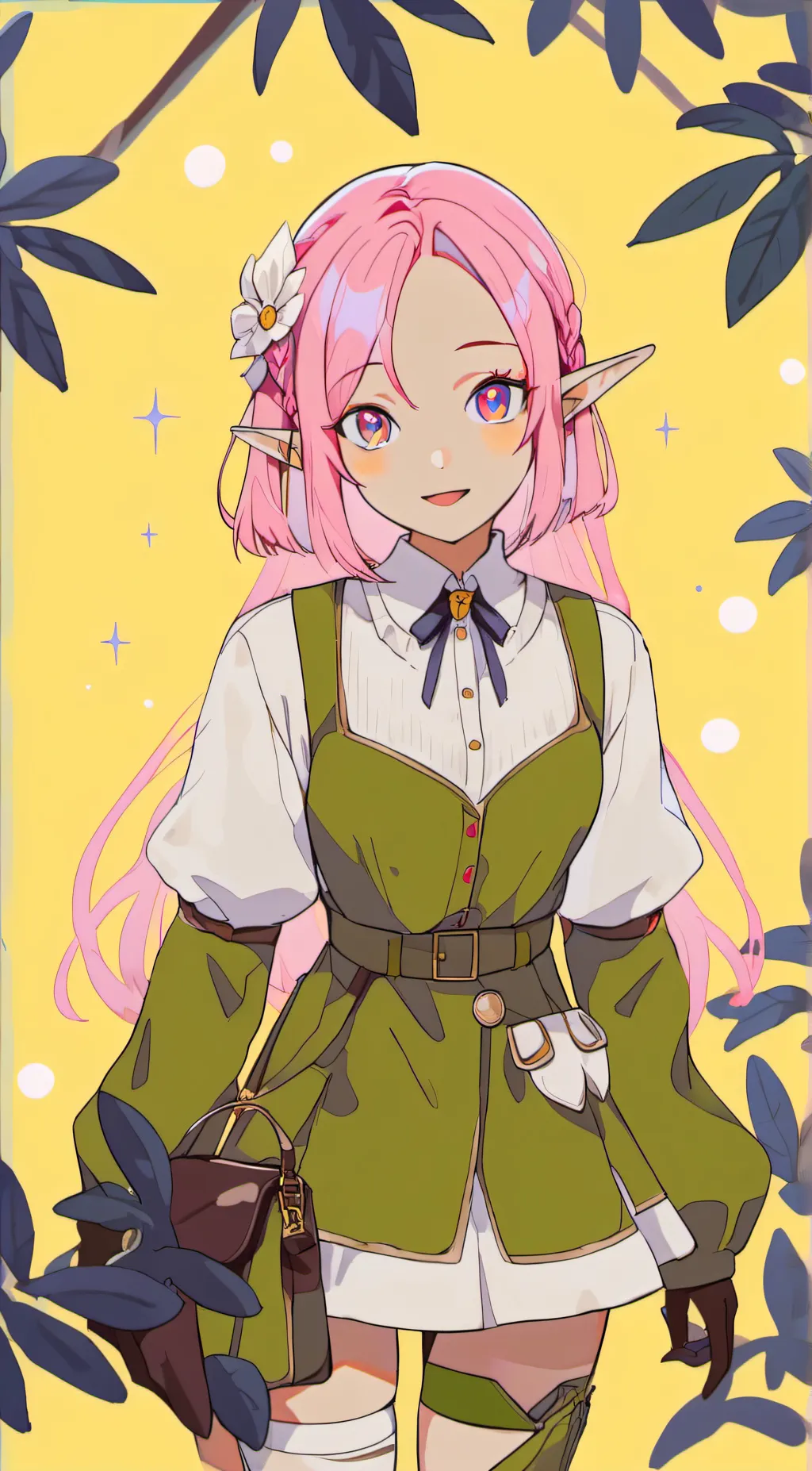 ai character: elf thing idk background