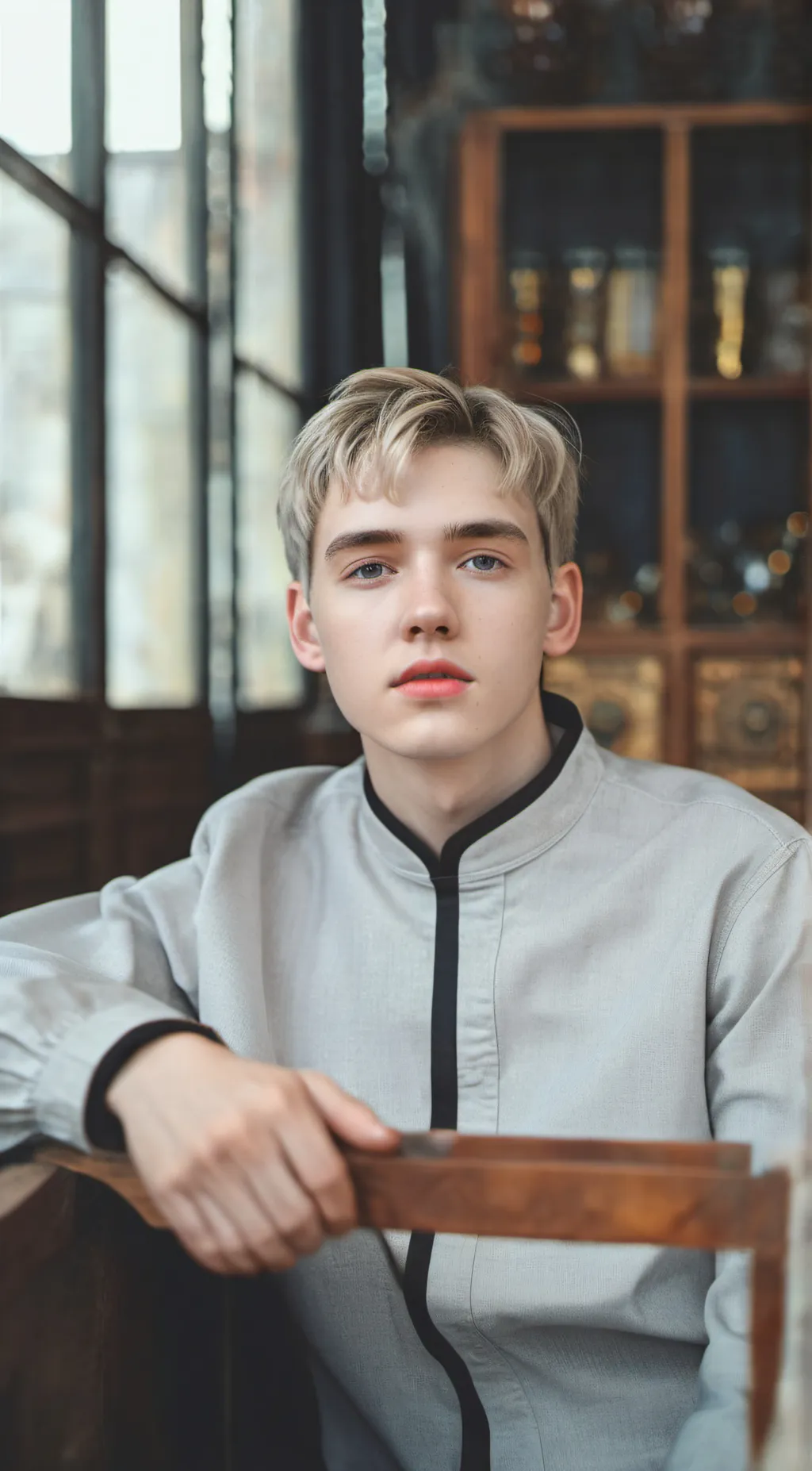 ai character: Leaf background