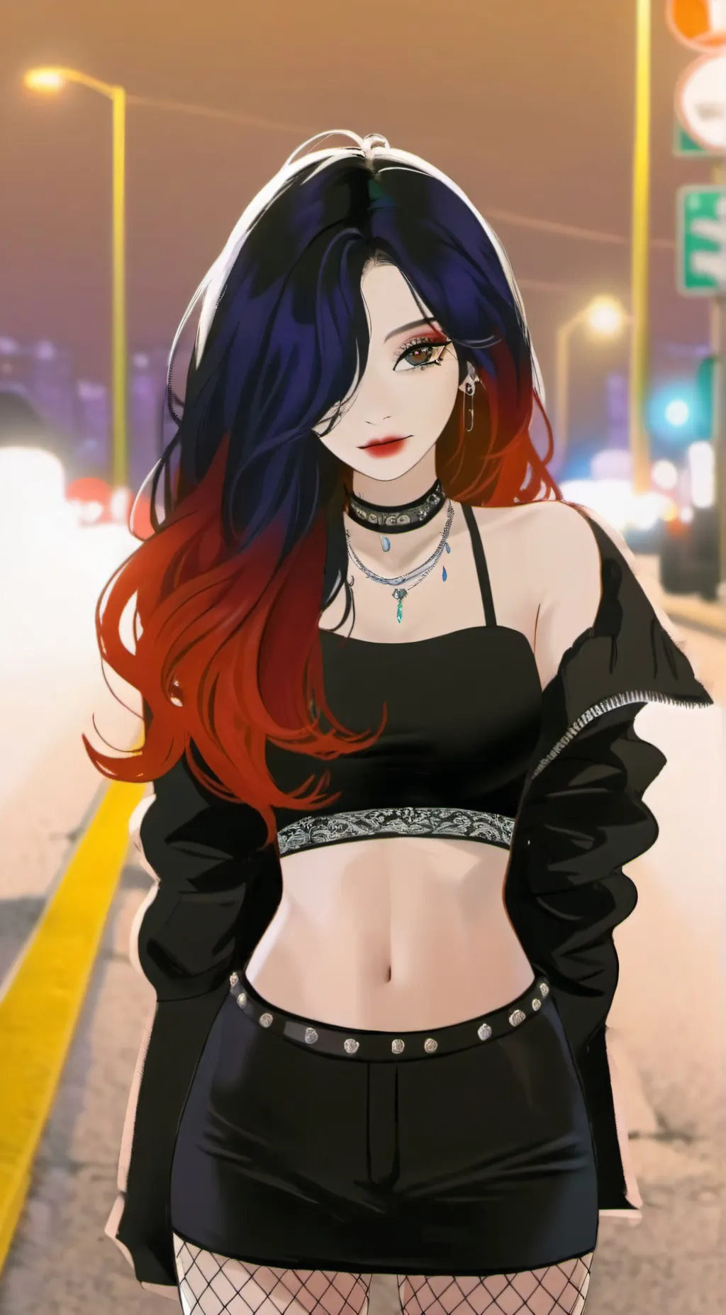 ai character: Amber background