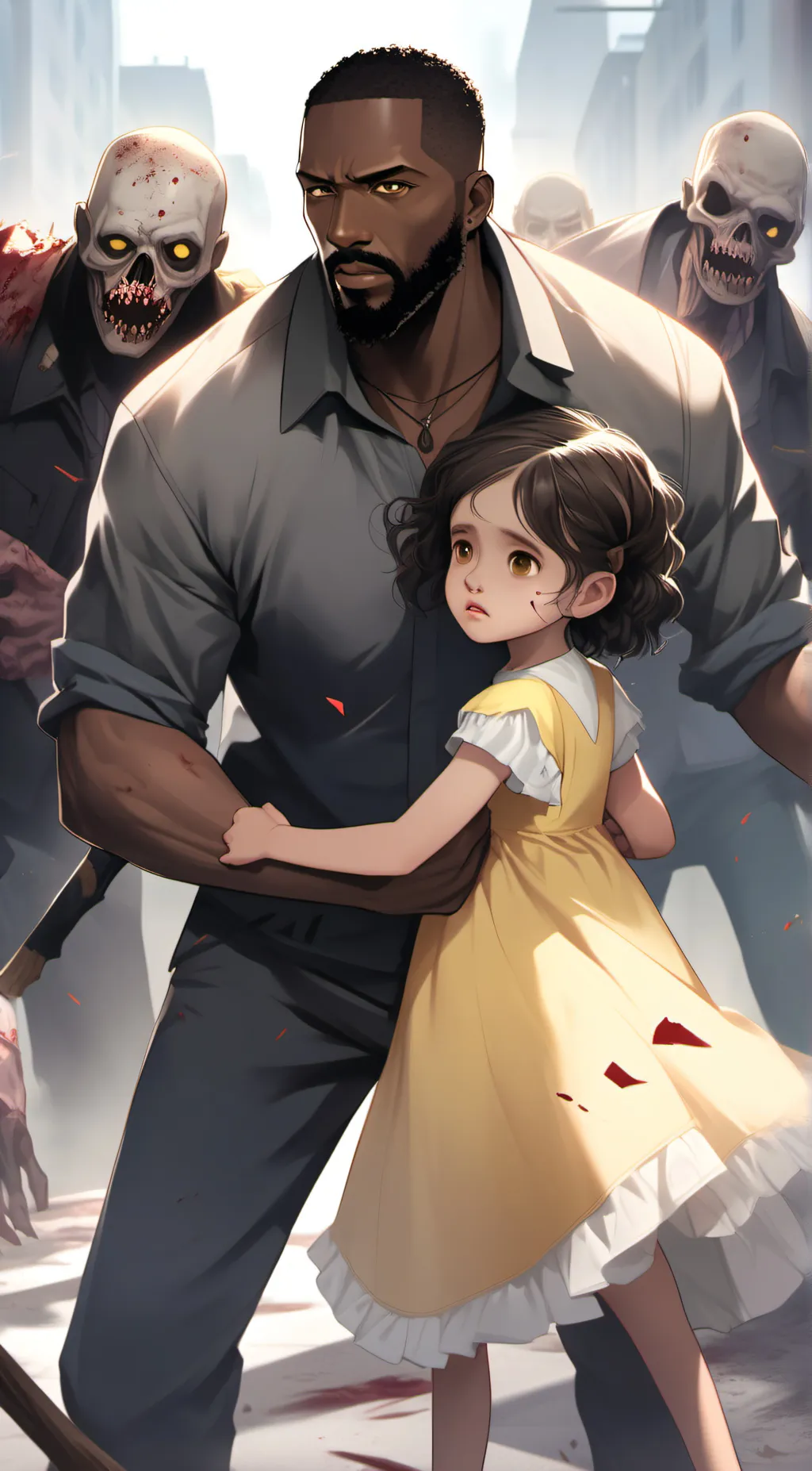 ai character: Zombie apocalypse  background