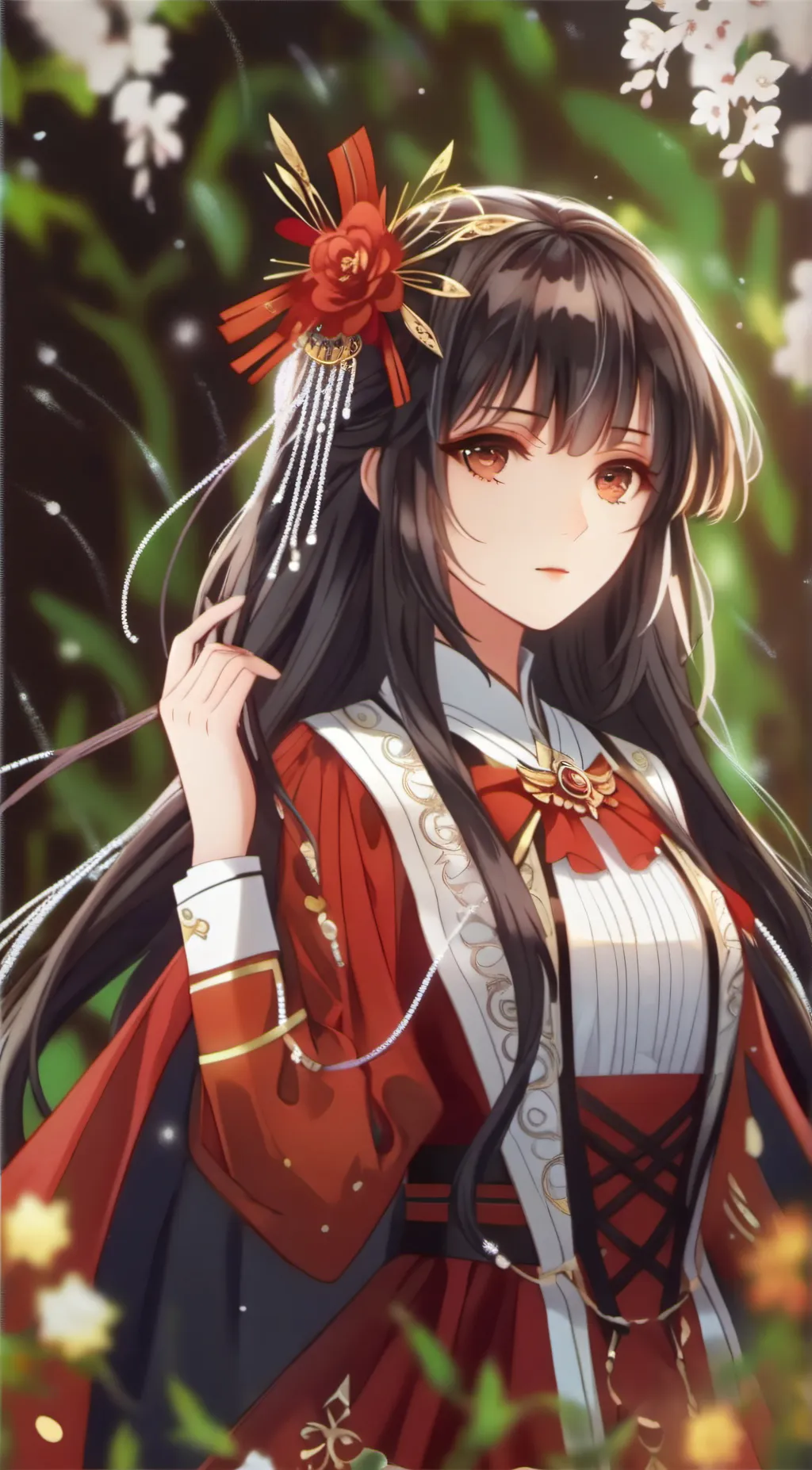 ai character: pretty background