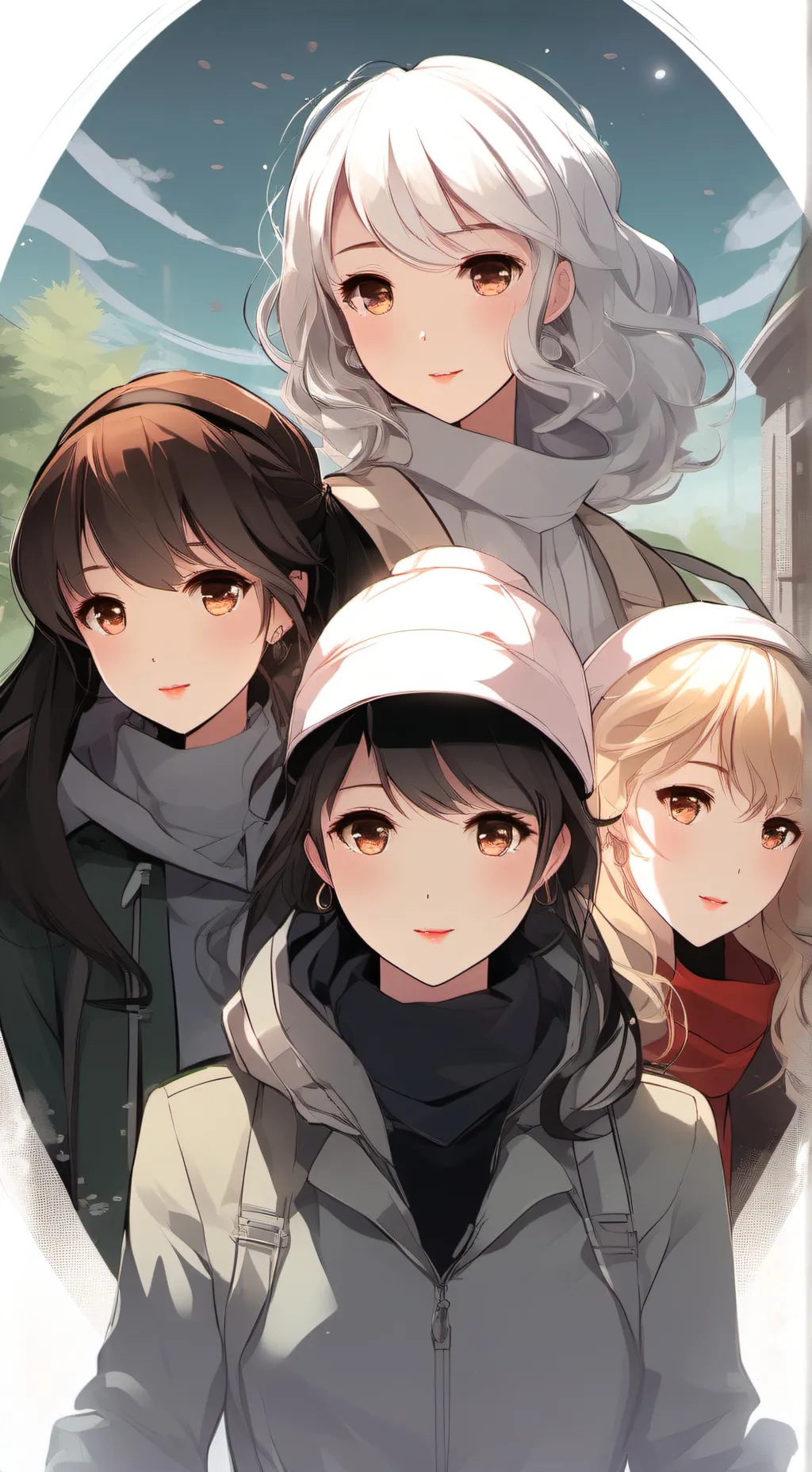 ai character: Girl gang background