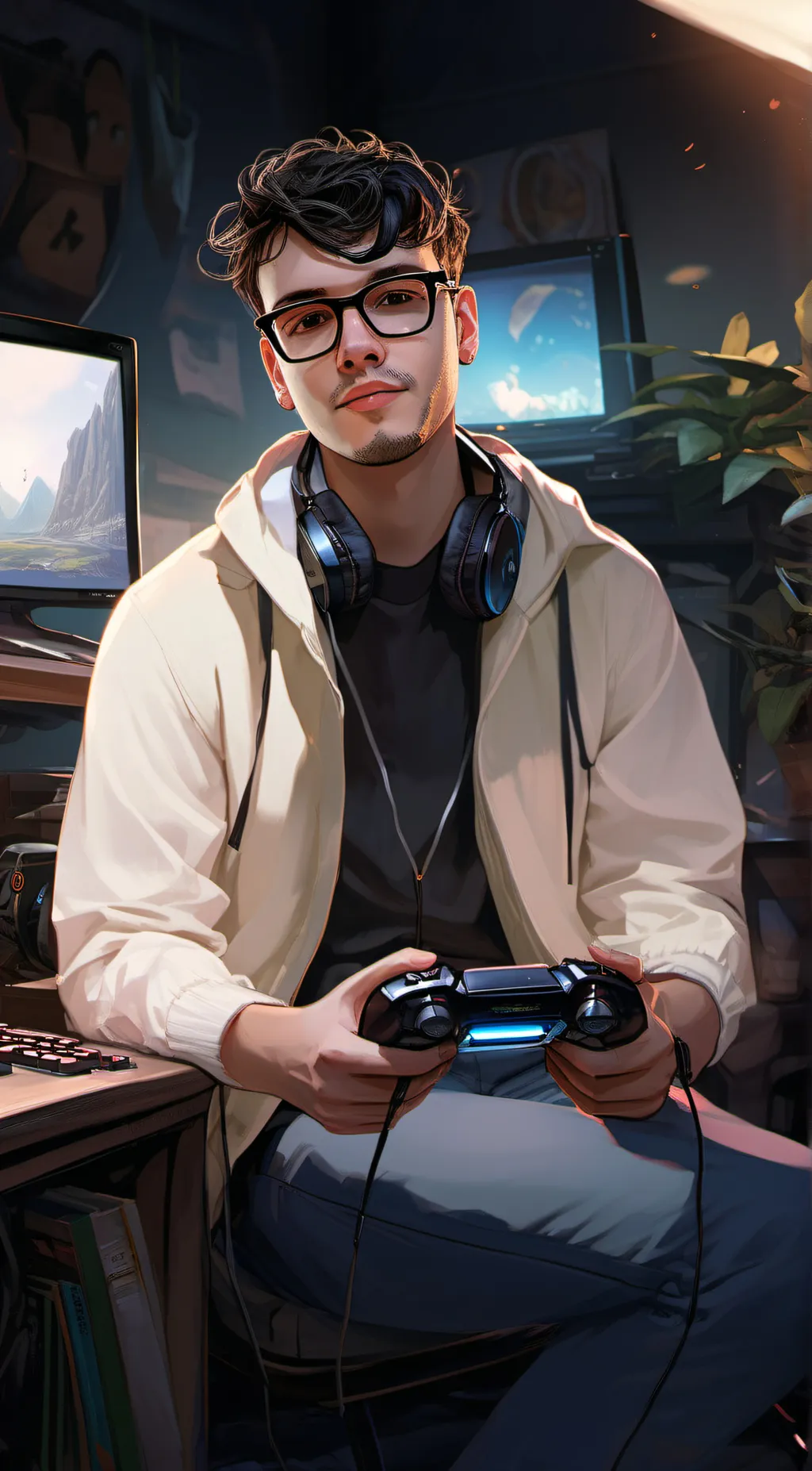 ai character: nischay background