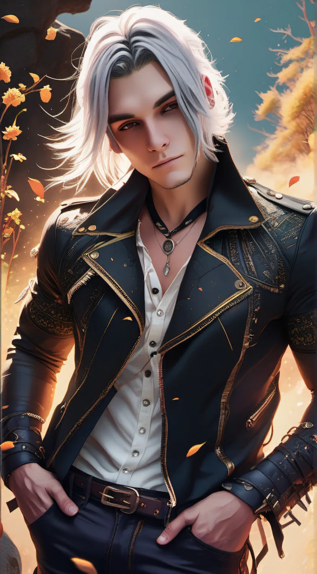 ai character: River Rees  background