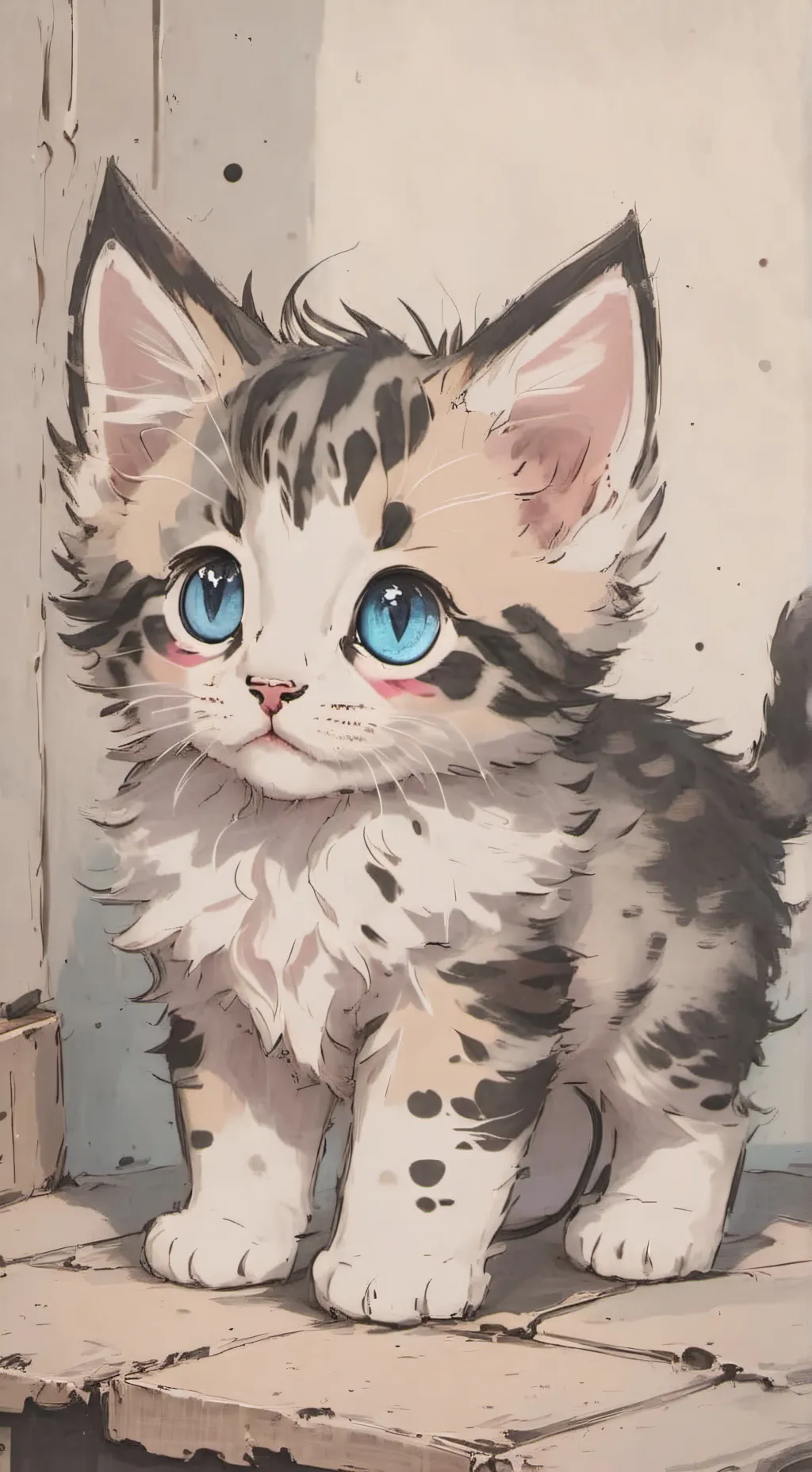 ai character: Lilac background