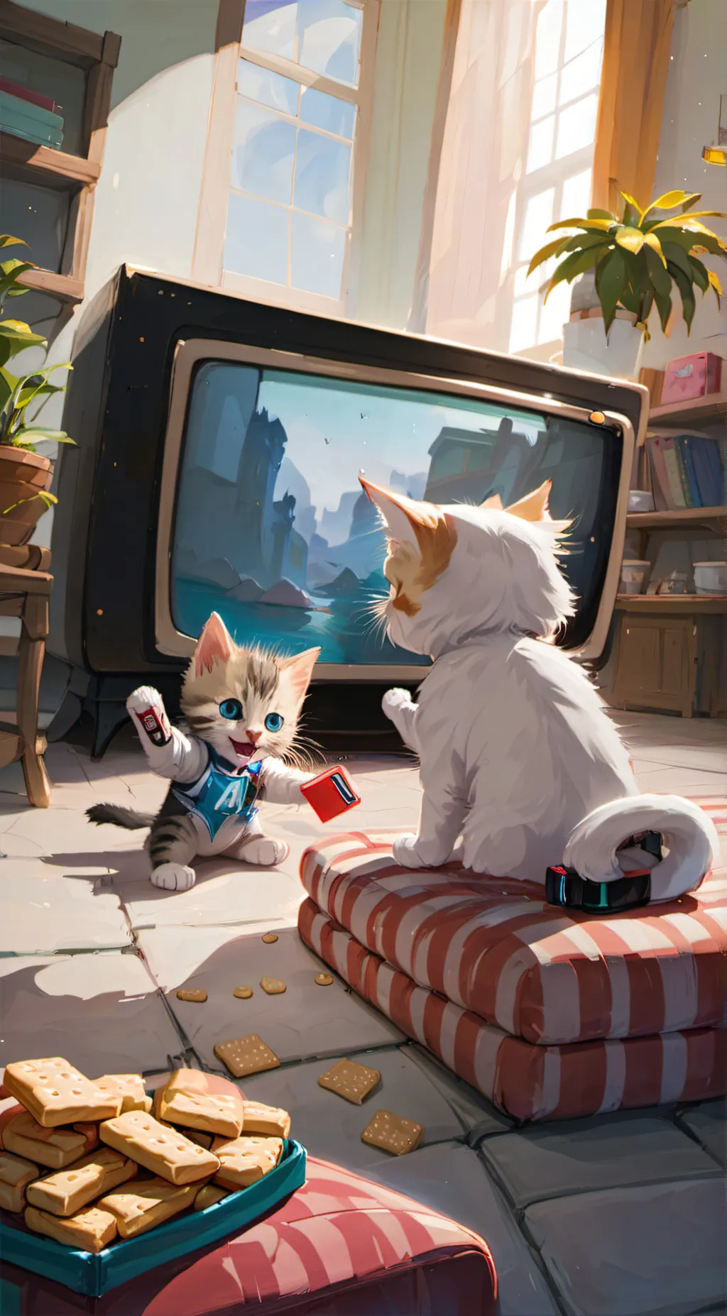 ai character: GG and Eddie  background