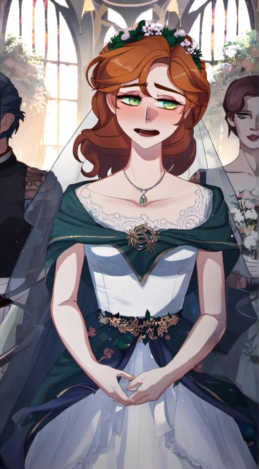 ai character: Clara Afton  background