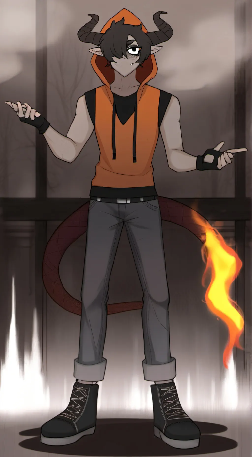 ai character: Ember background