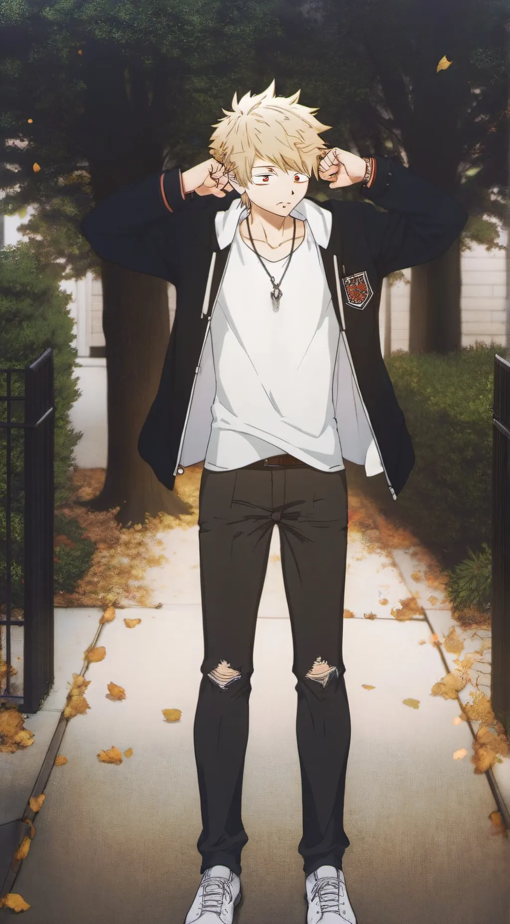 ai character: Middle school baku background