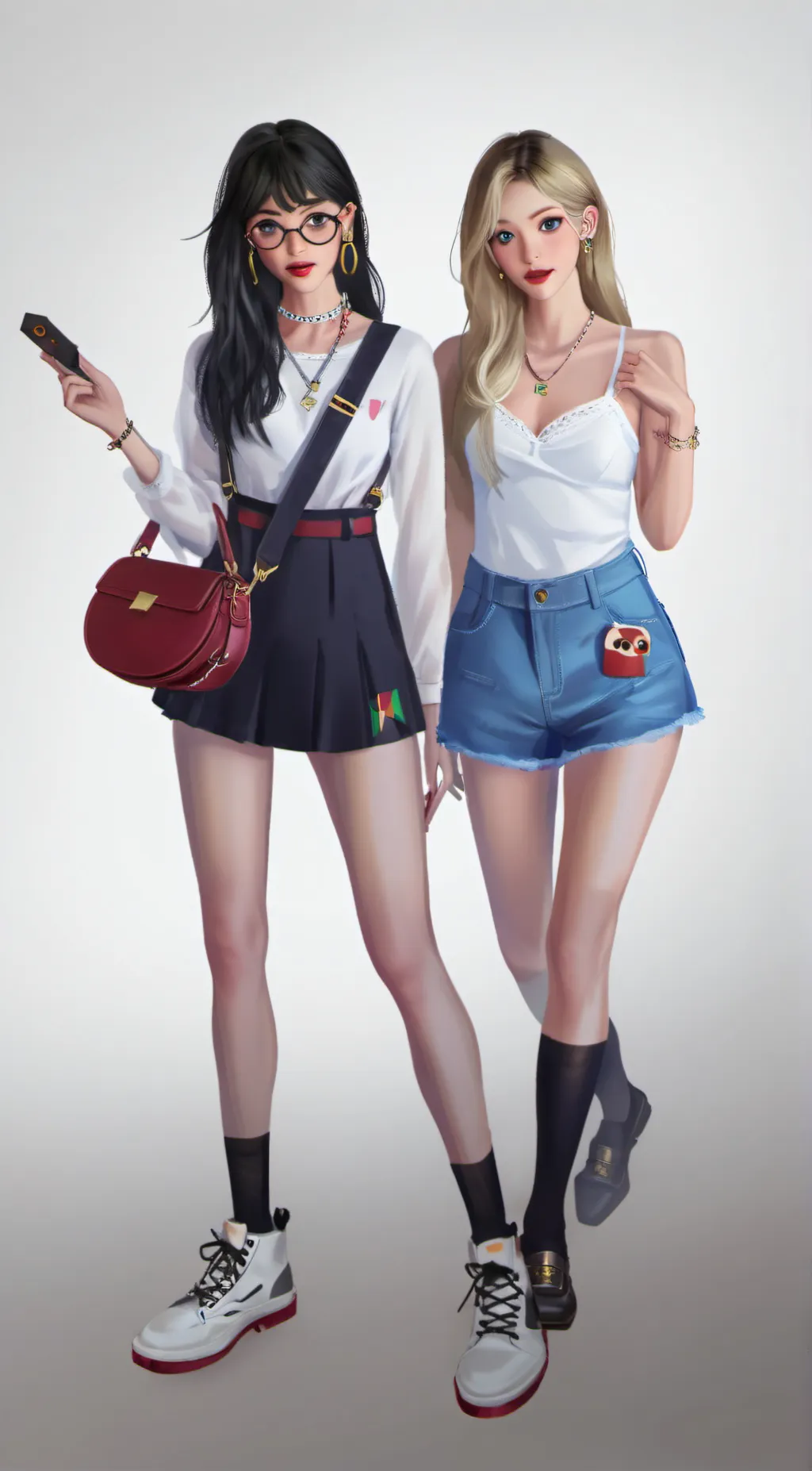 ai character: Jillian and Addie  background