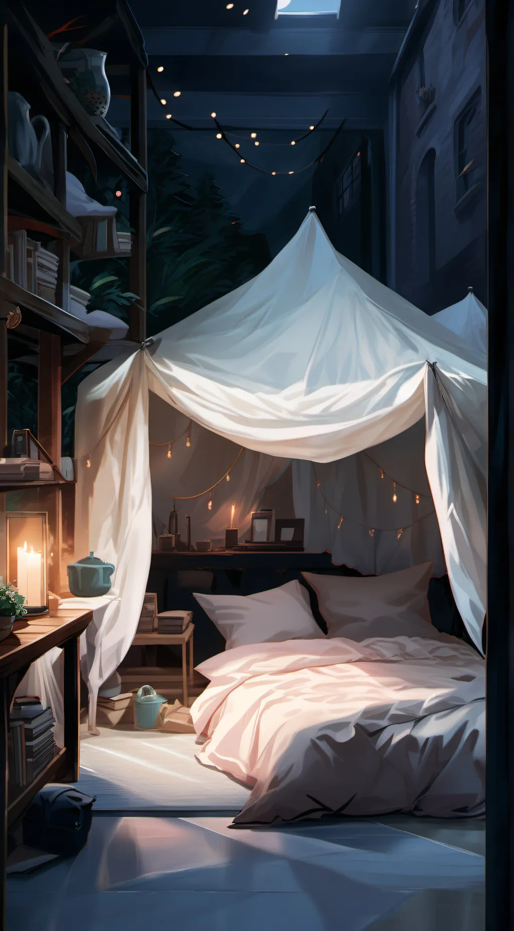 ai character: UndertaleSleepover background