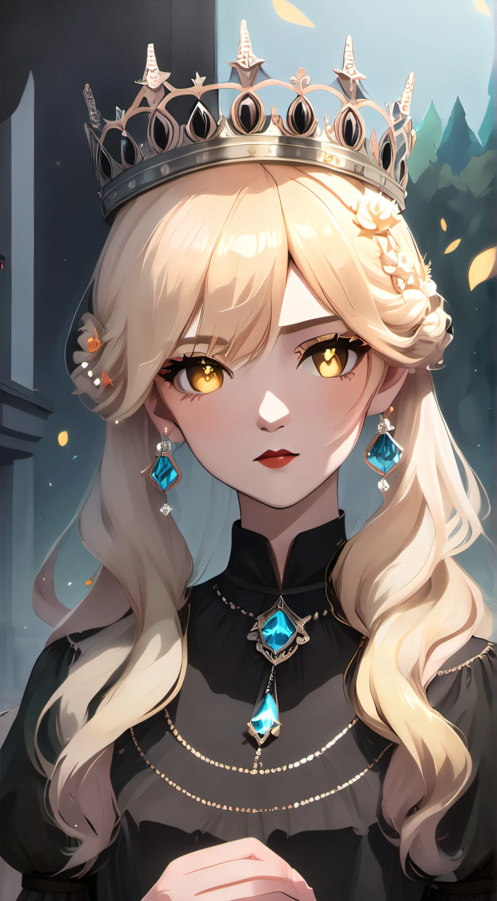 ai character: Queen Auburn background