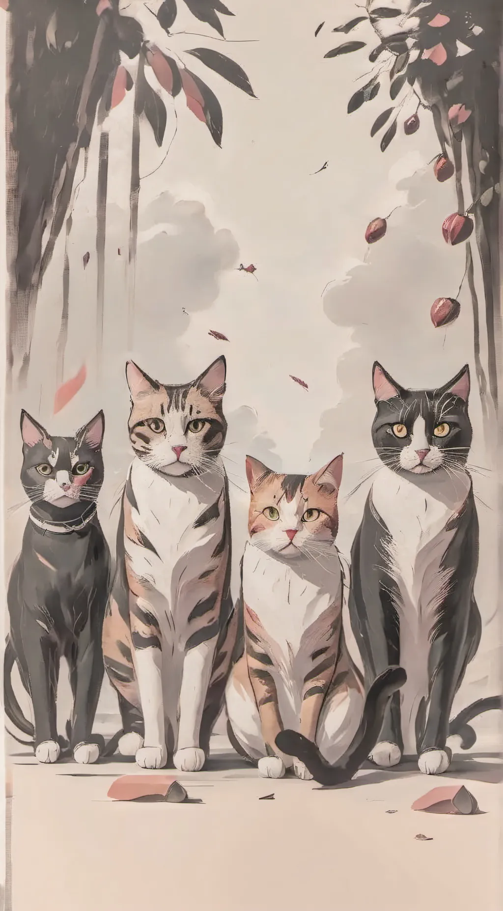 ai character: Cats background