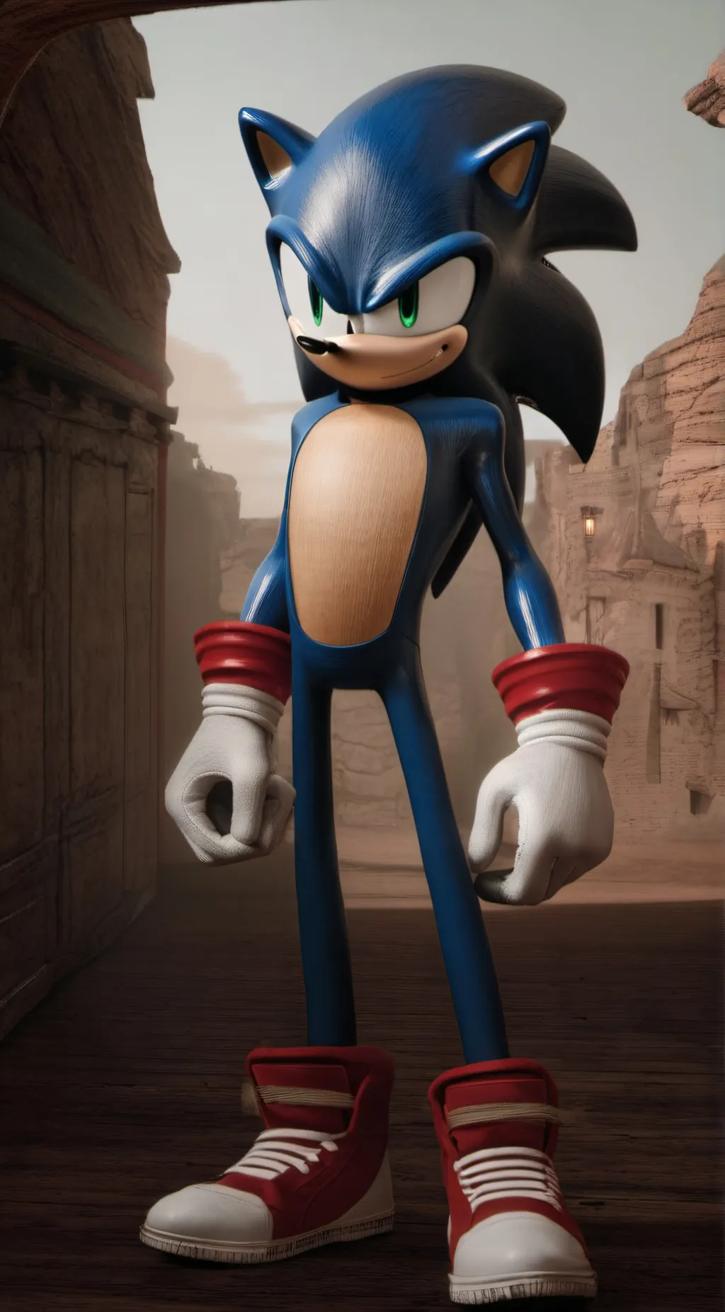 ai character: sonic  background