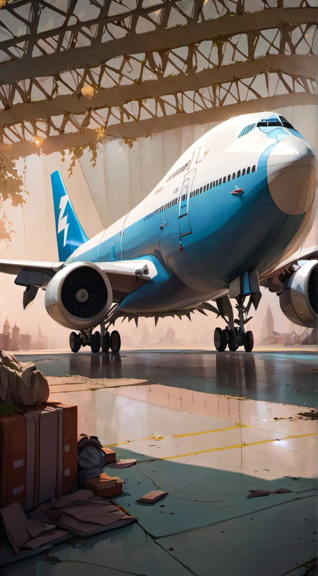 ai character: Boeing 747 background