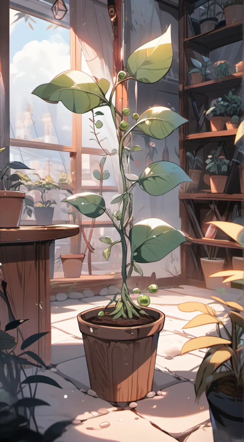 ai character: pea shooter background