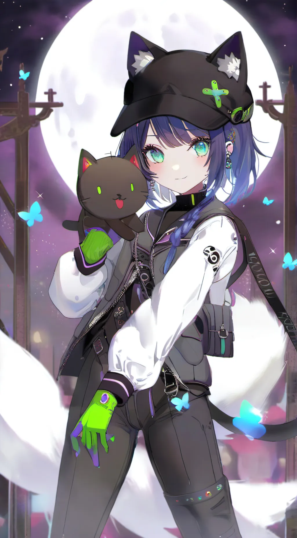 ai character: jenna and kitty. background