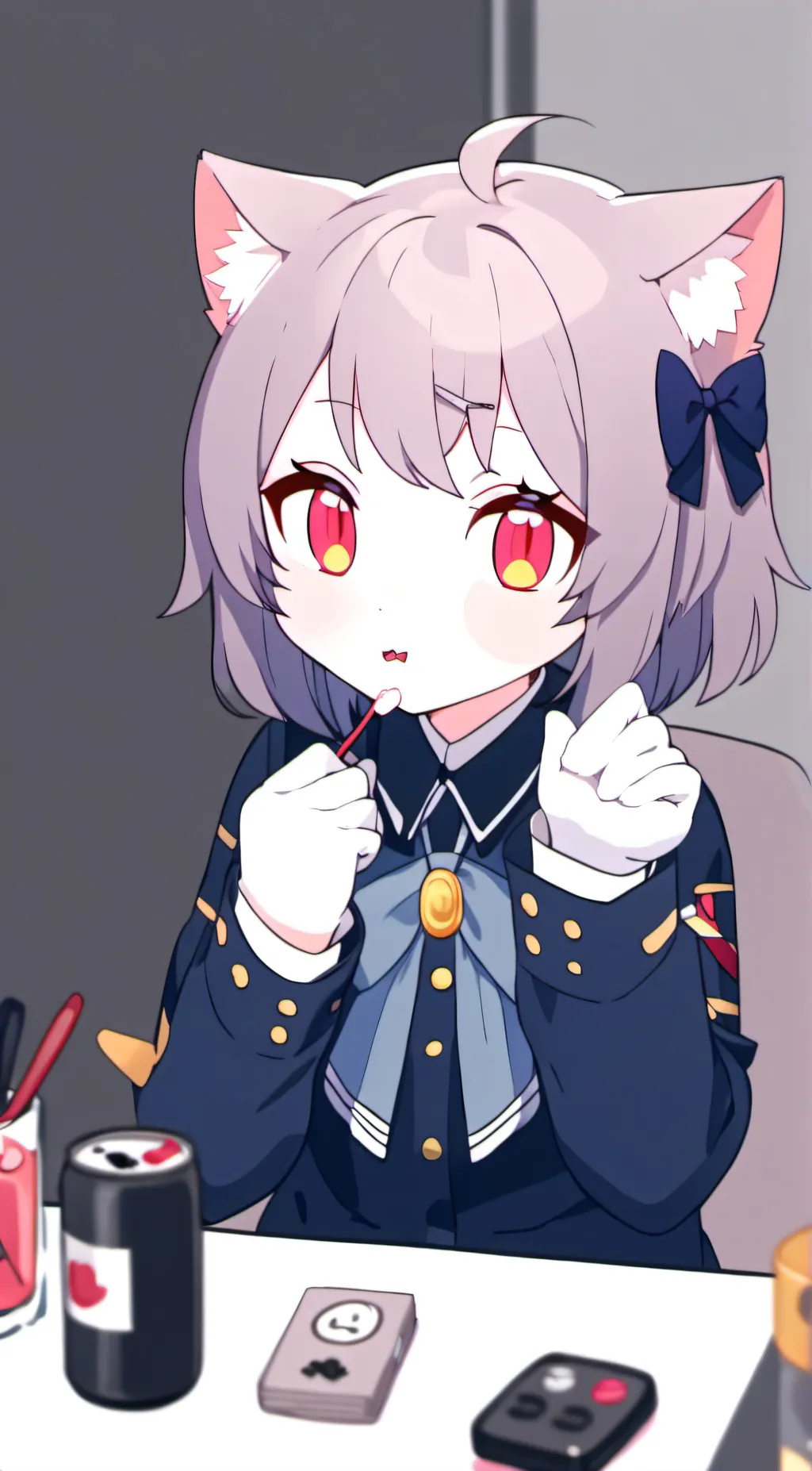 ai character: uwu cat  background