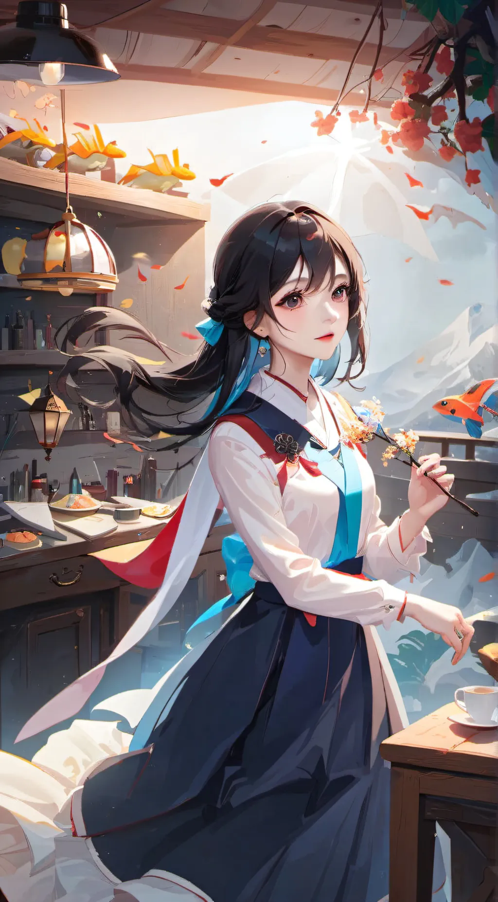 ai character: angel background