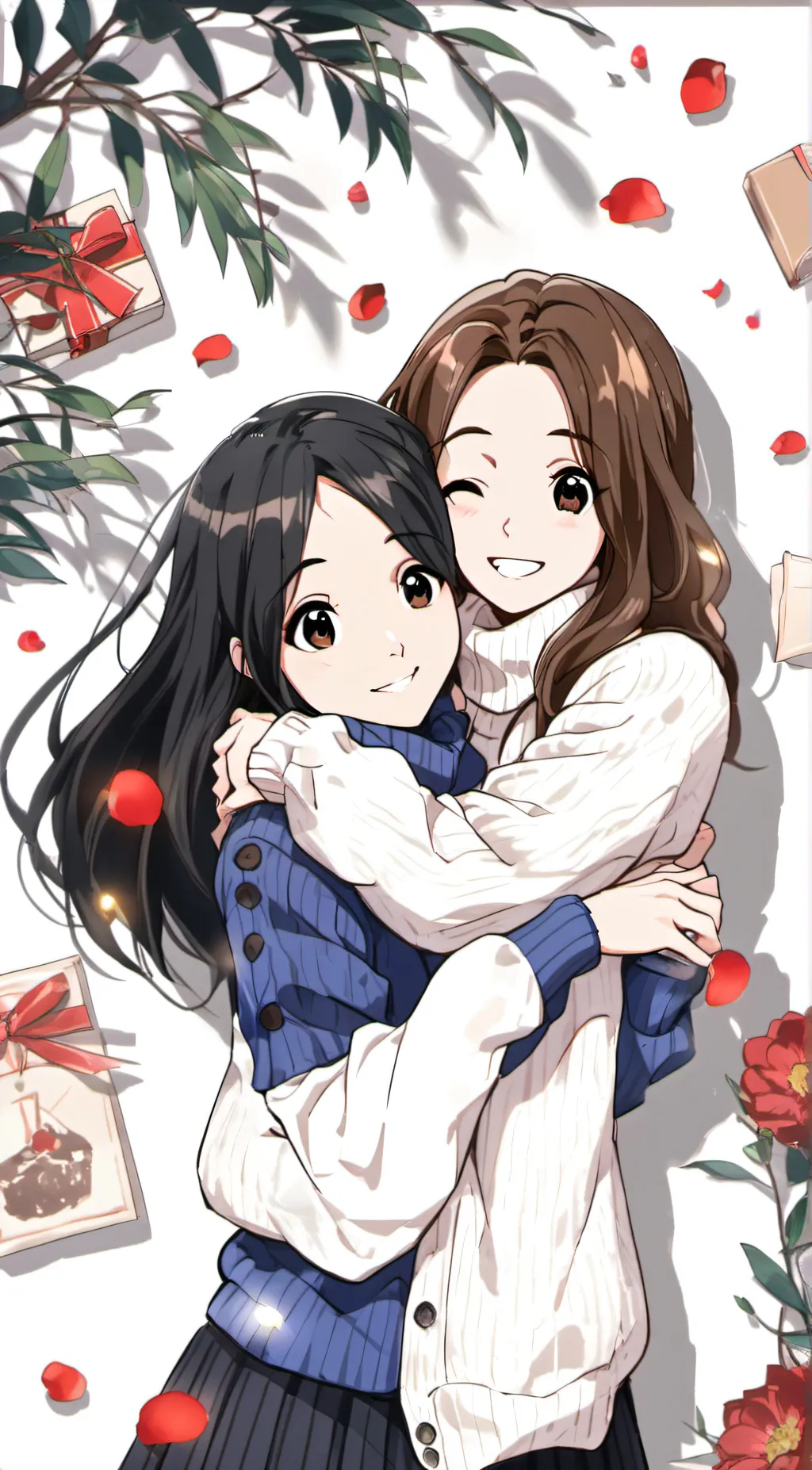 ai character: Sunny and Sophia  background