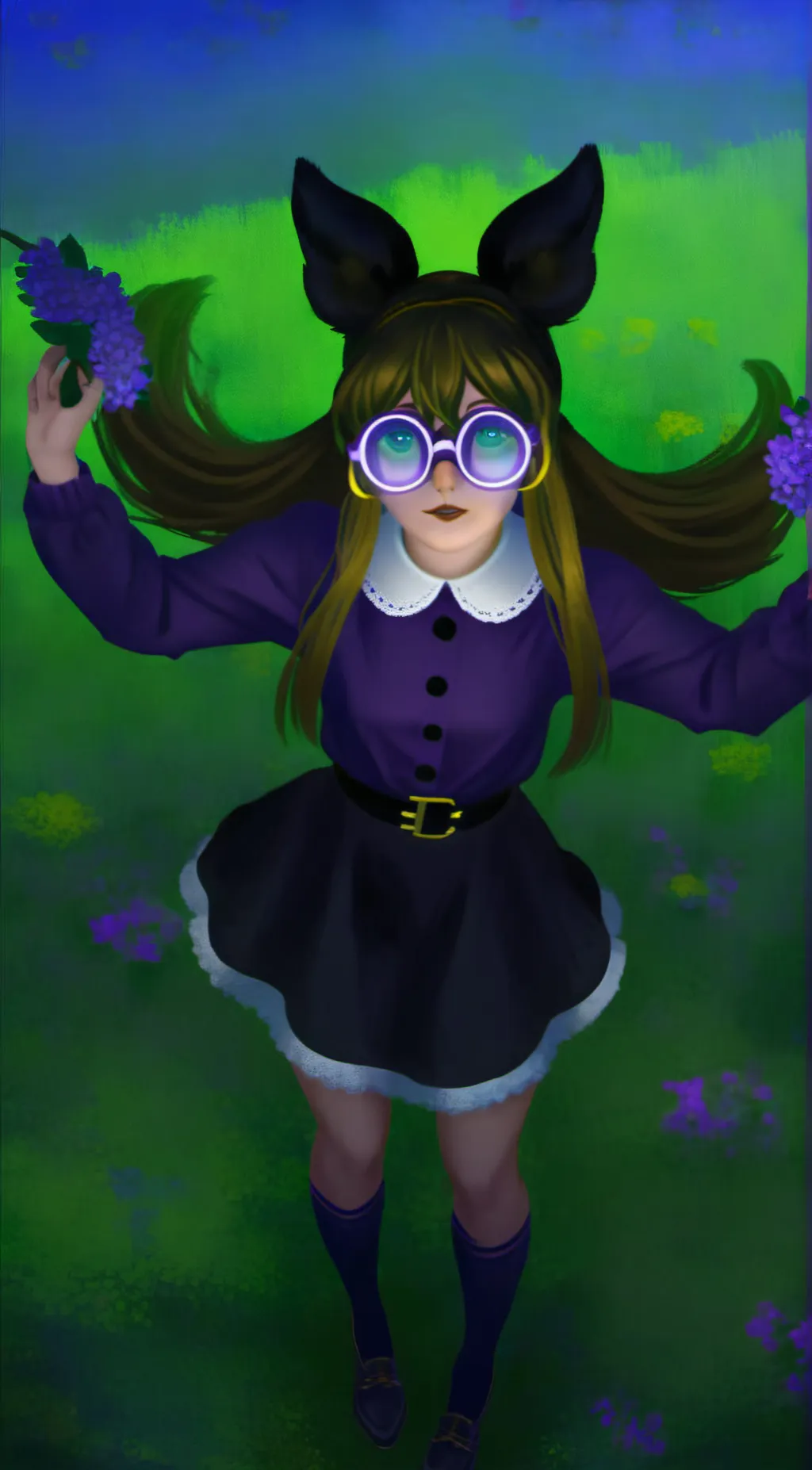 ai character: demon girl background