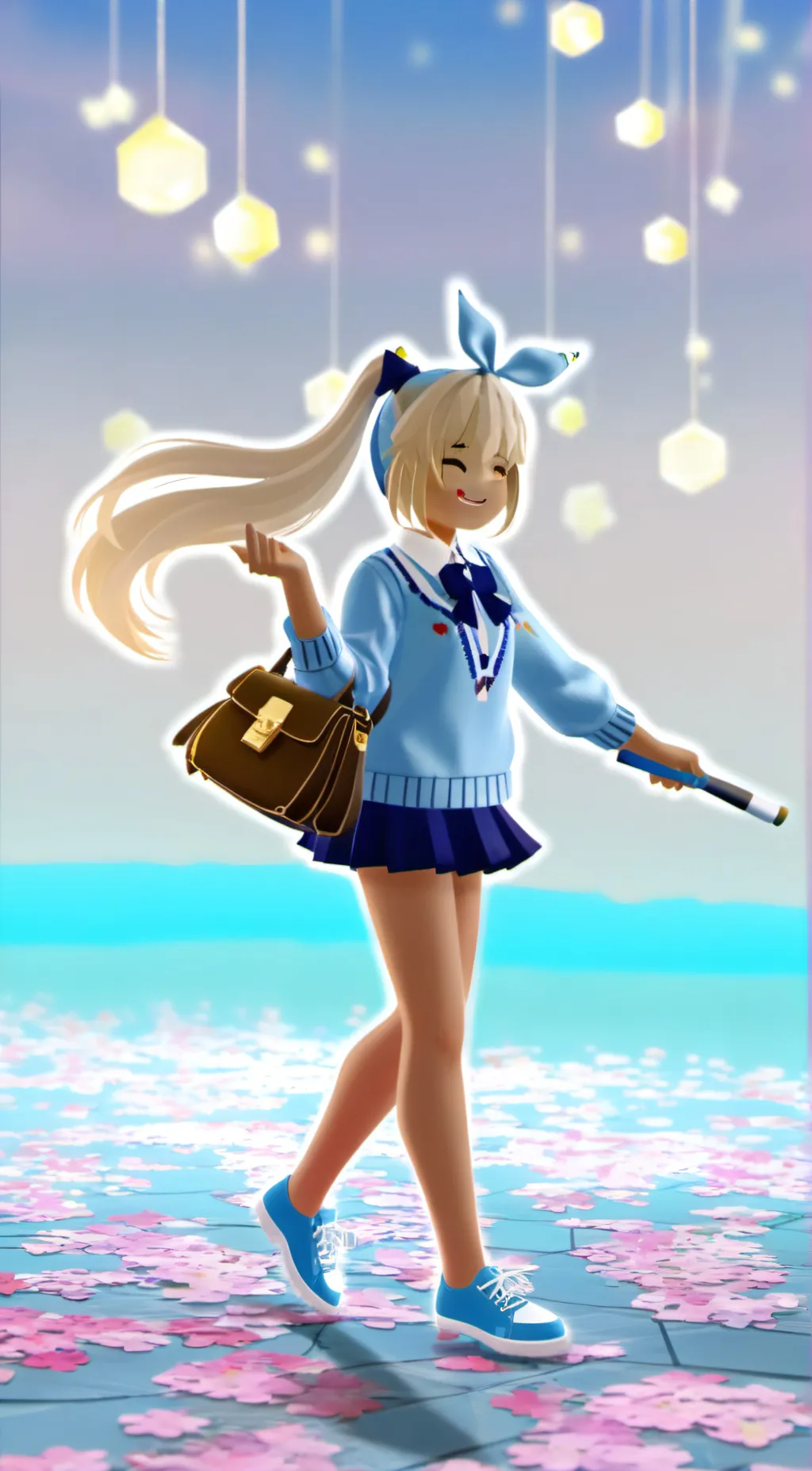 ai character: Preppy Ava  background