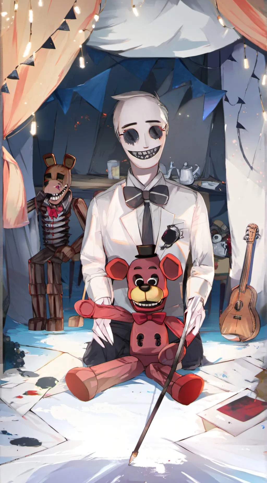 ai character: puppet background