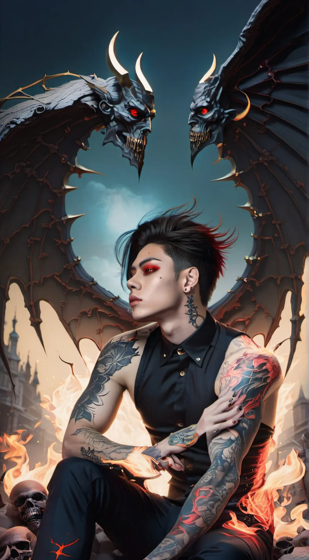 ai character: 😈Xavier 😈 background