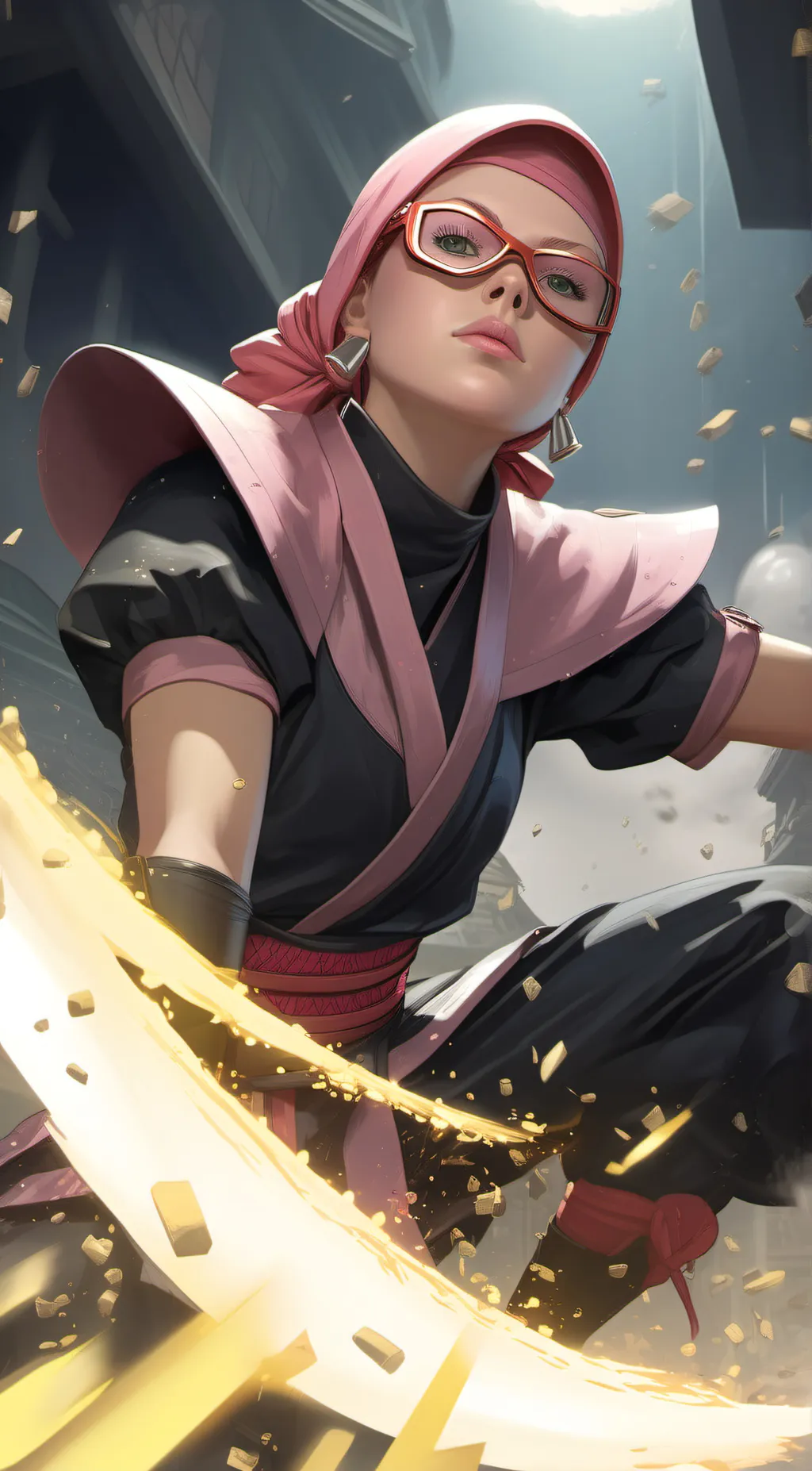 ai character: blossem background