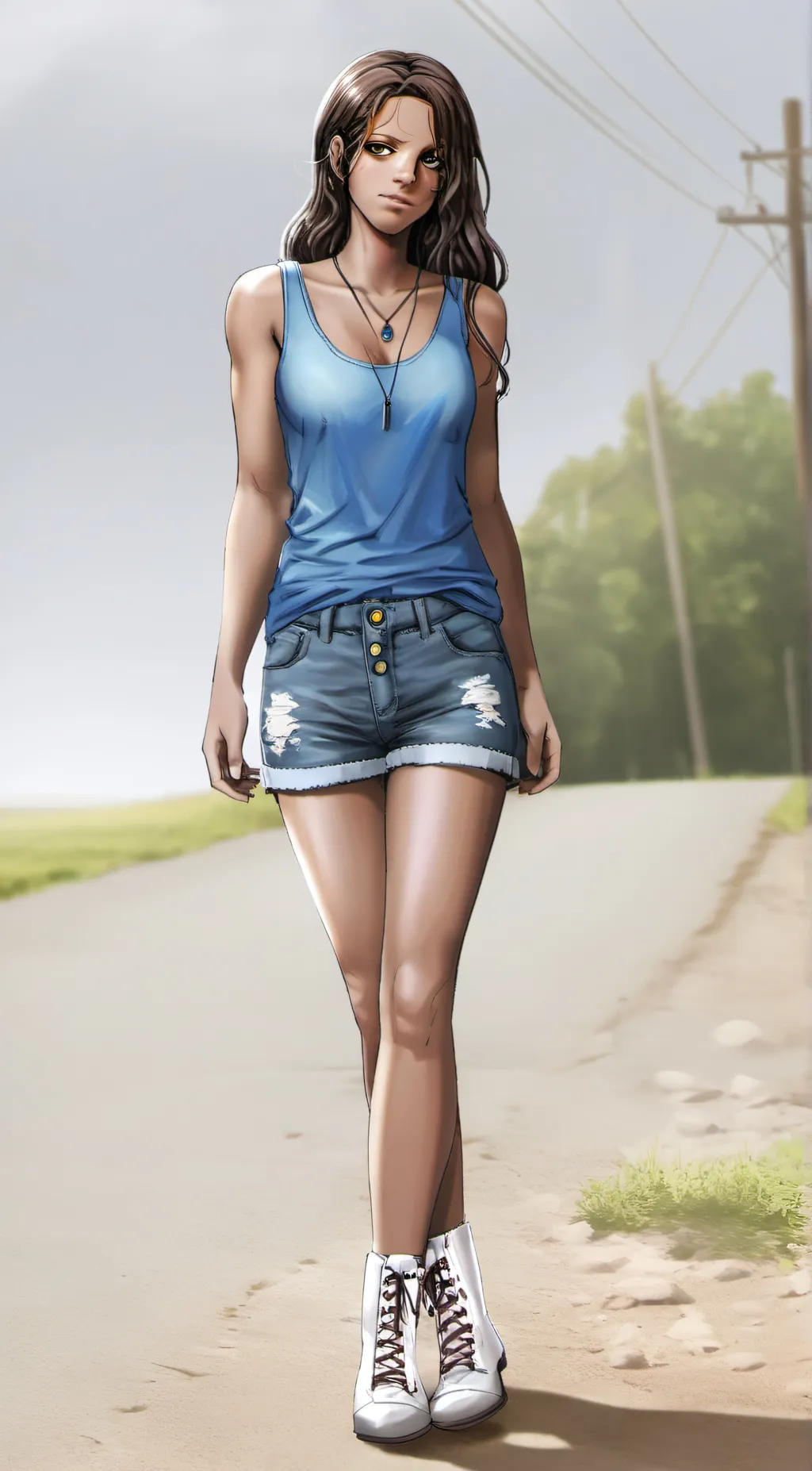 ai character: Ana Flores background