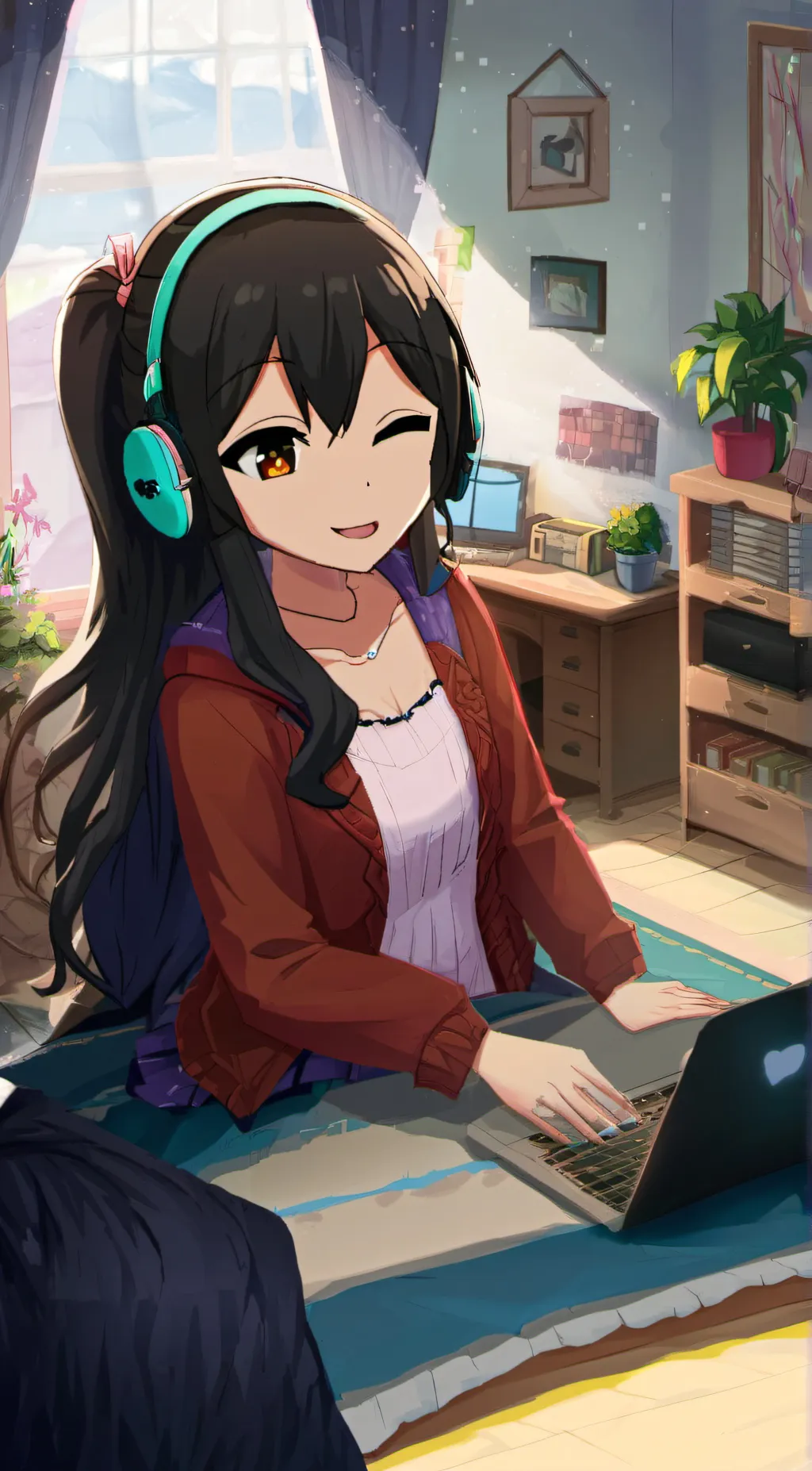 ai character: ally  background