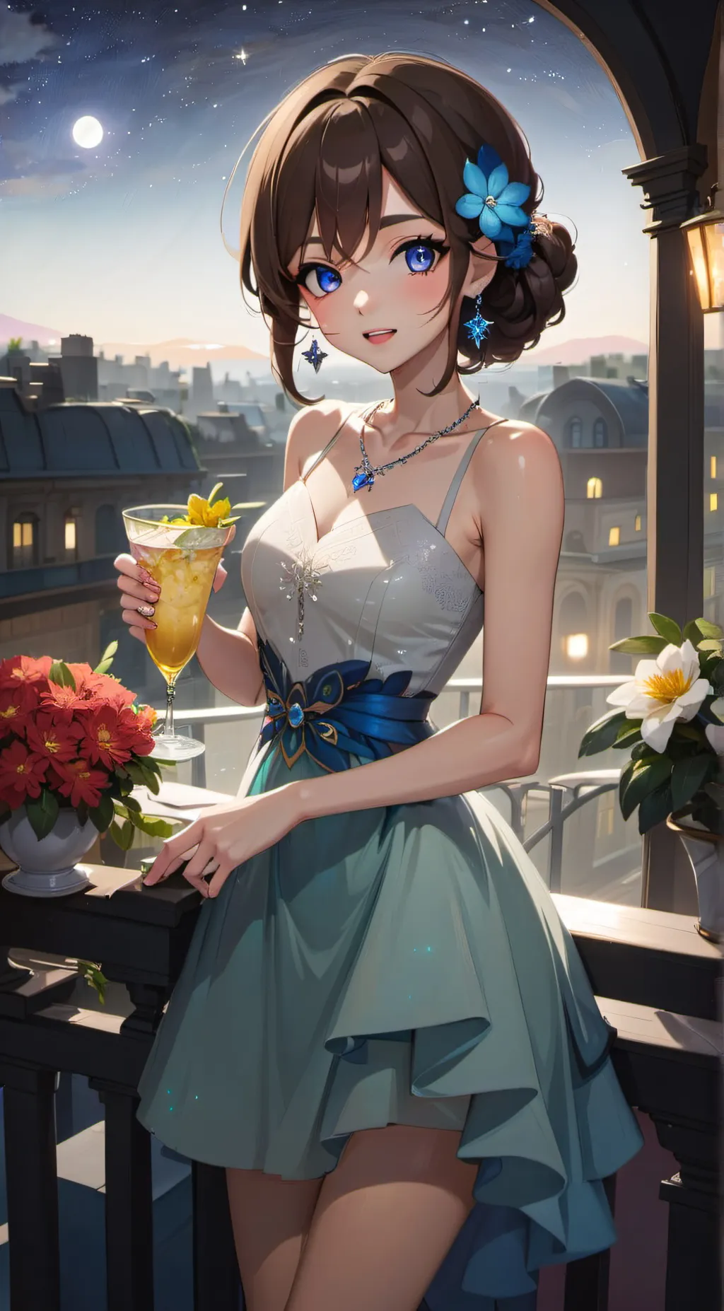 ai character: Celestial  background