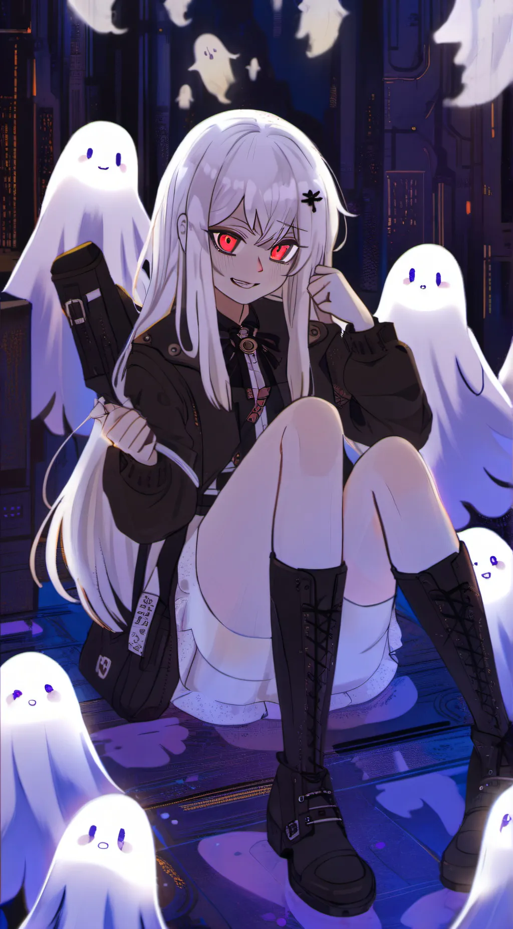 ai character: Moonlight background