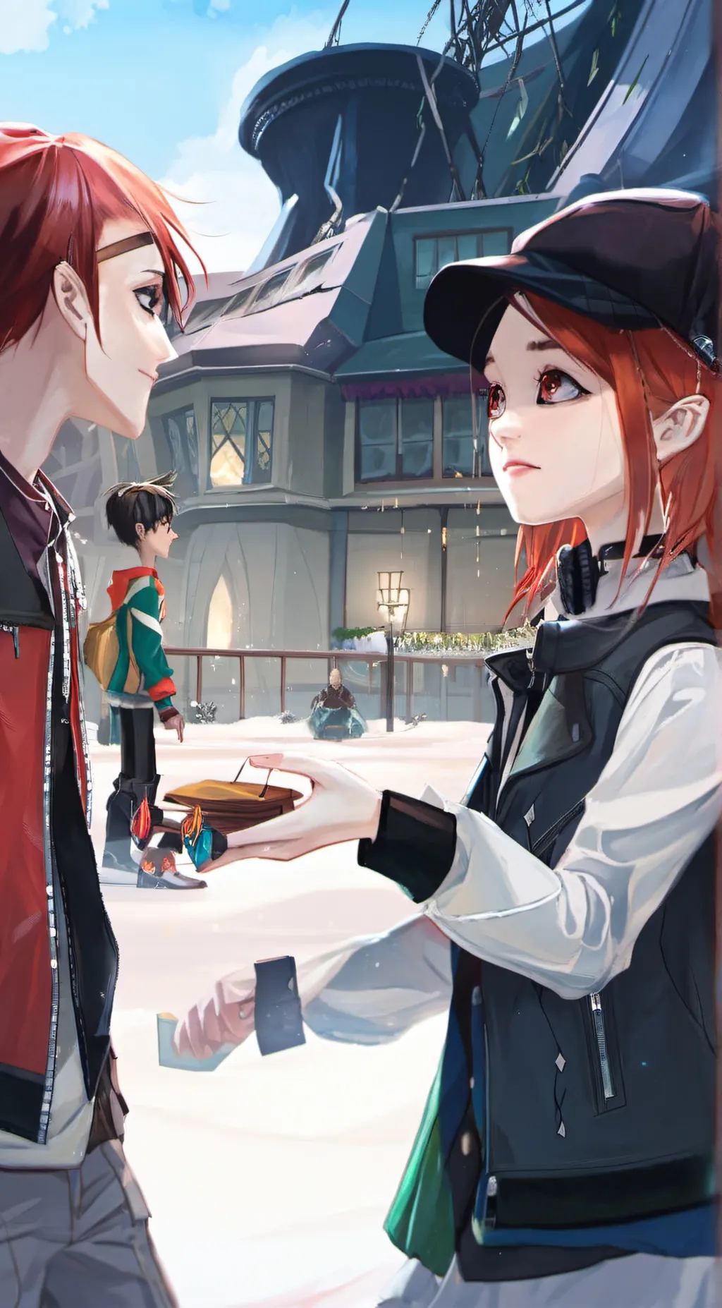 ai character: Joel and Kanya  background