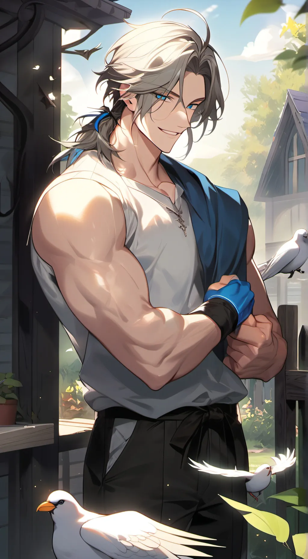 ai character: Leon background