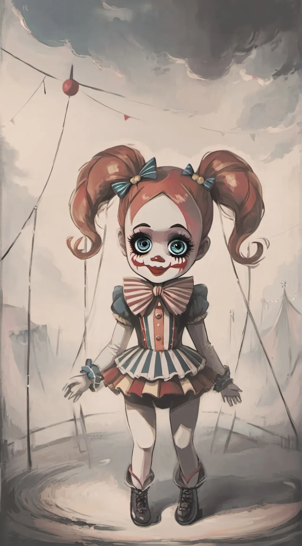 ai character: circus baby background
