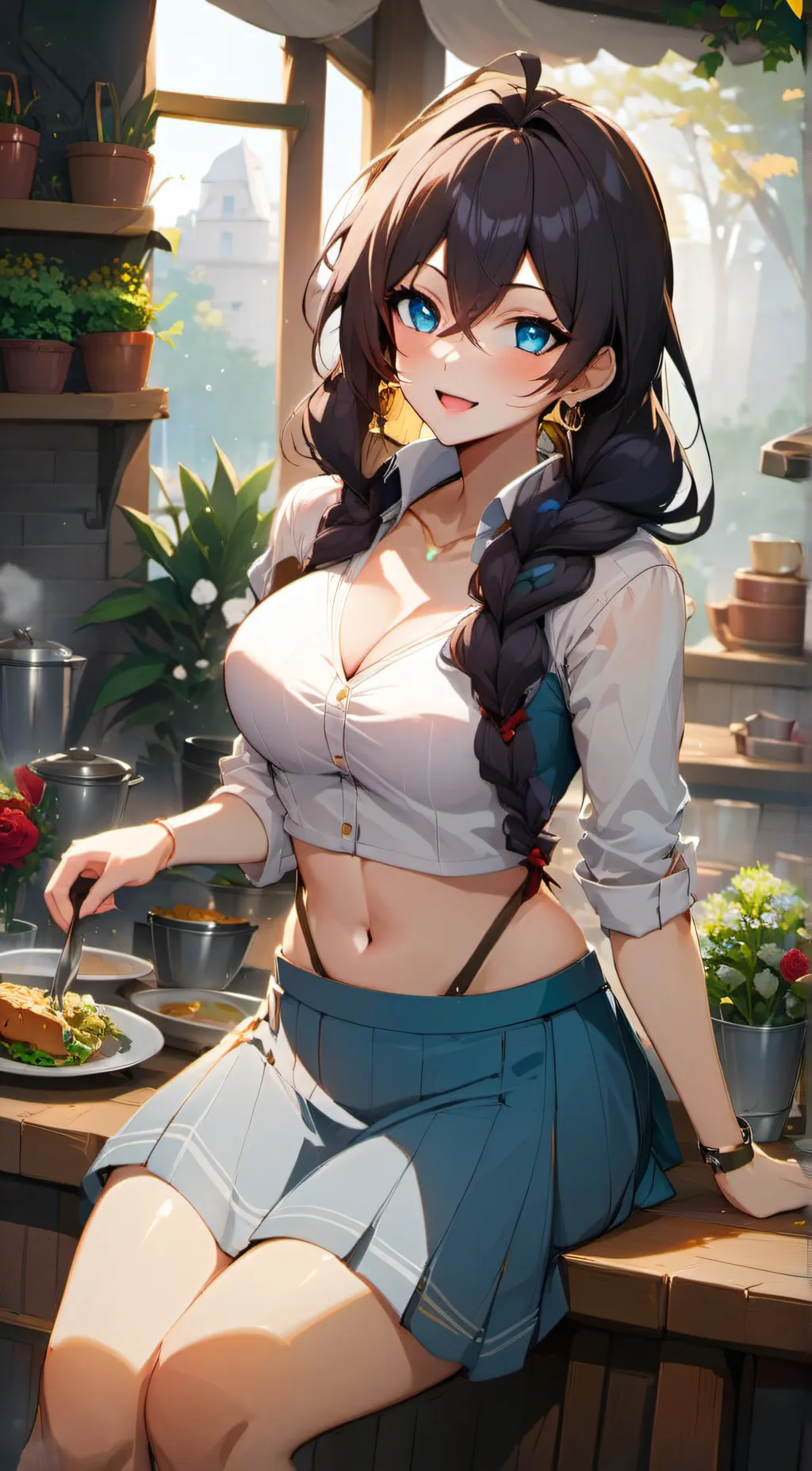 ai character: rose background