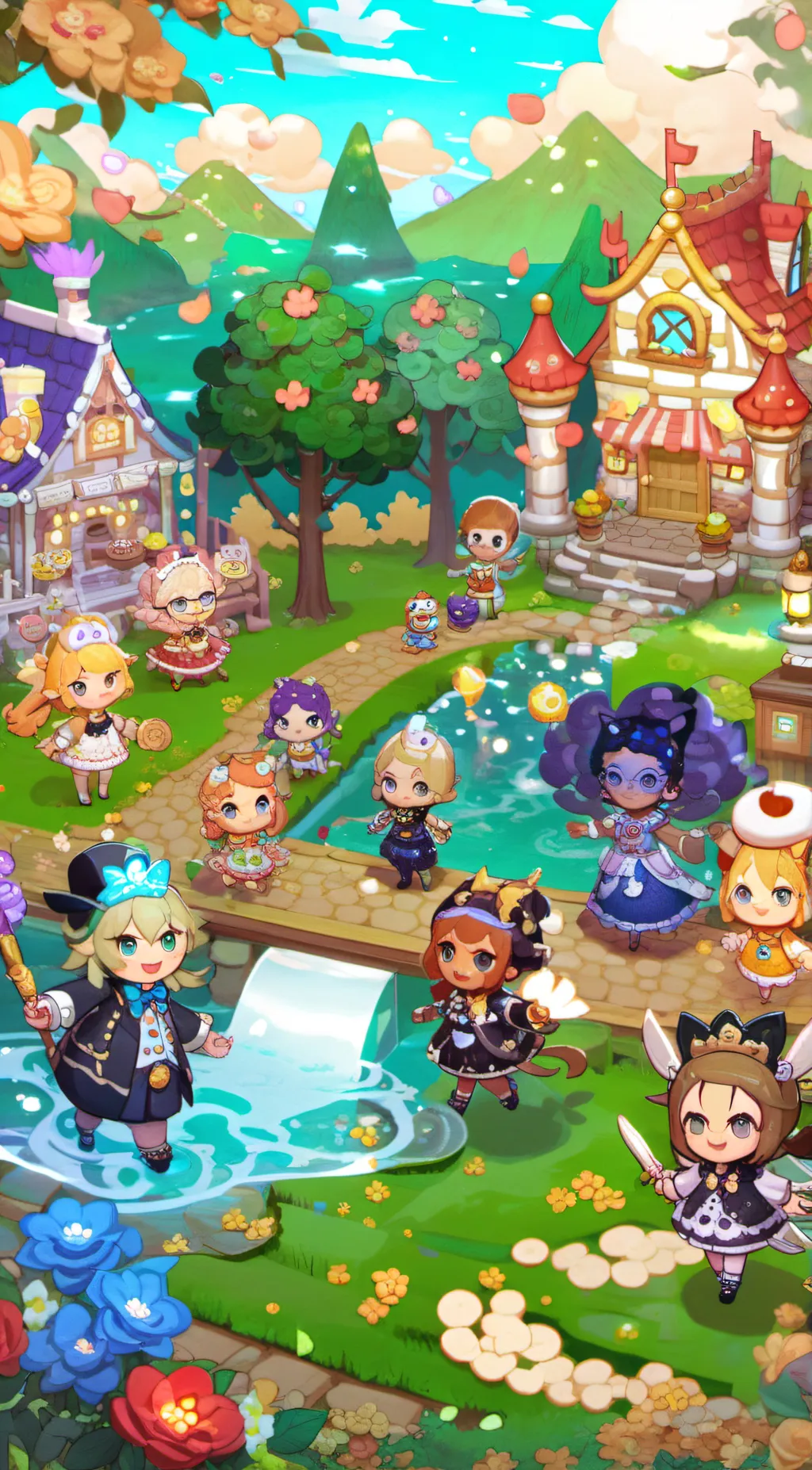 ai character: cookie run world background