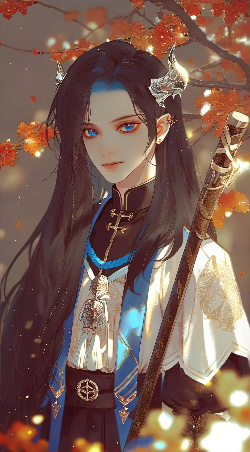 ai character: 🩵 Muichiro 🩵 background