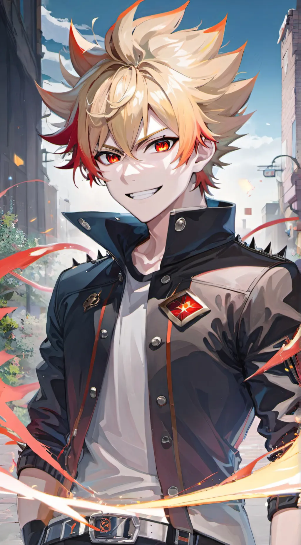 ai character: bakugo  background
