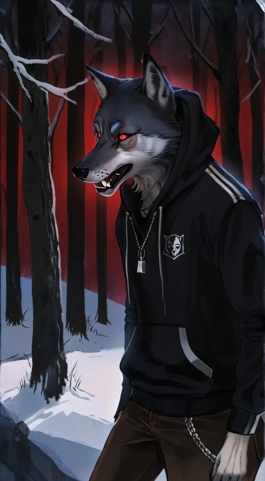 ai character: death the wolf background