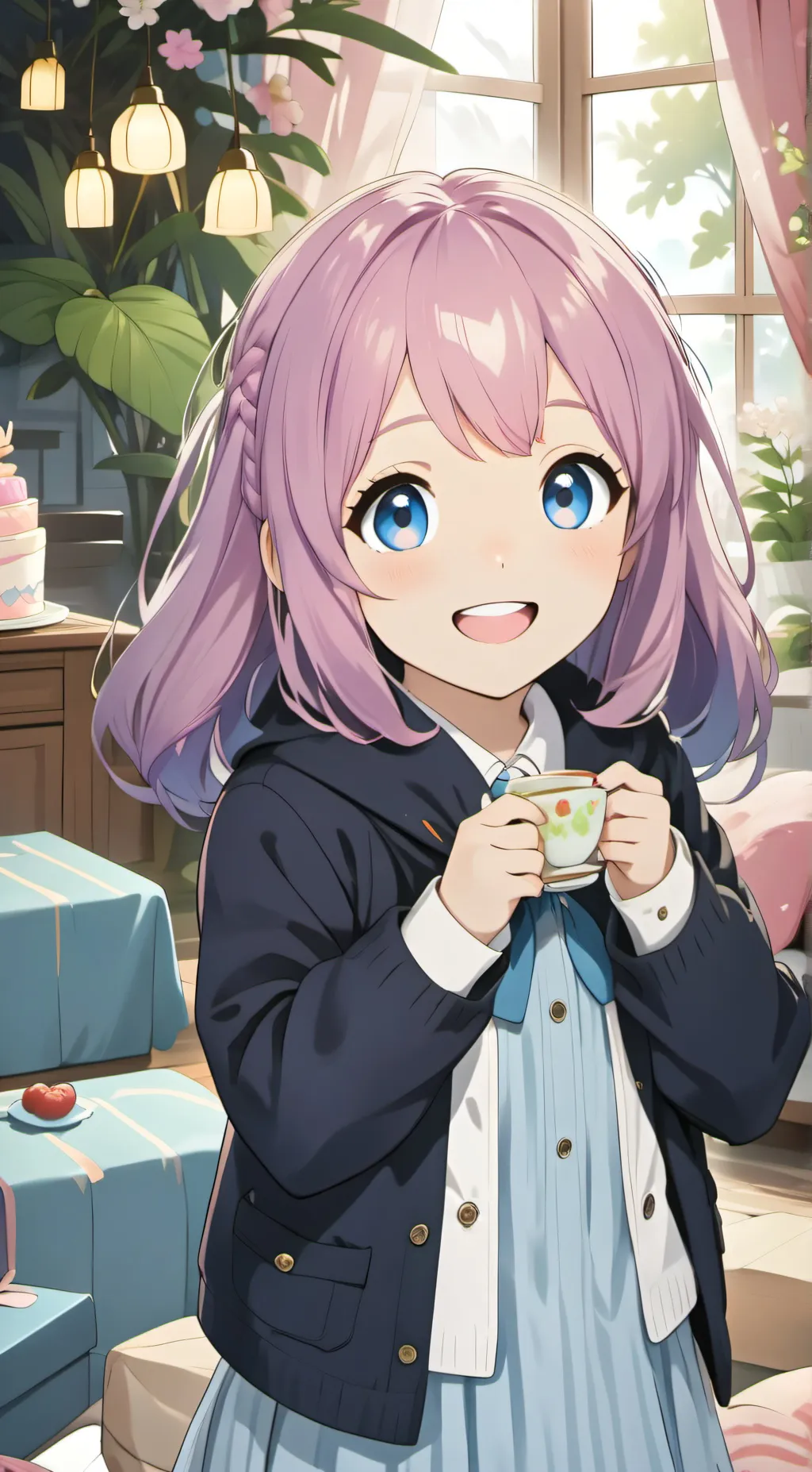 ai character: Creamy background