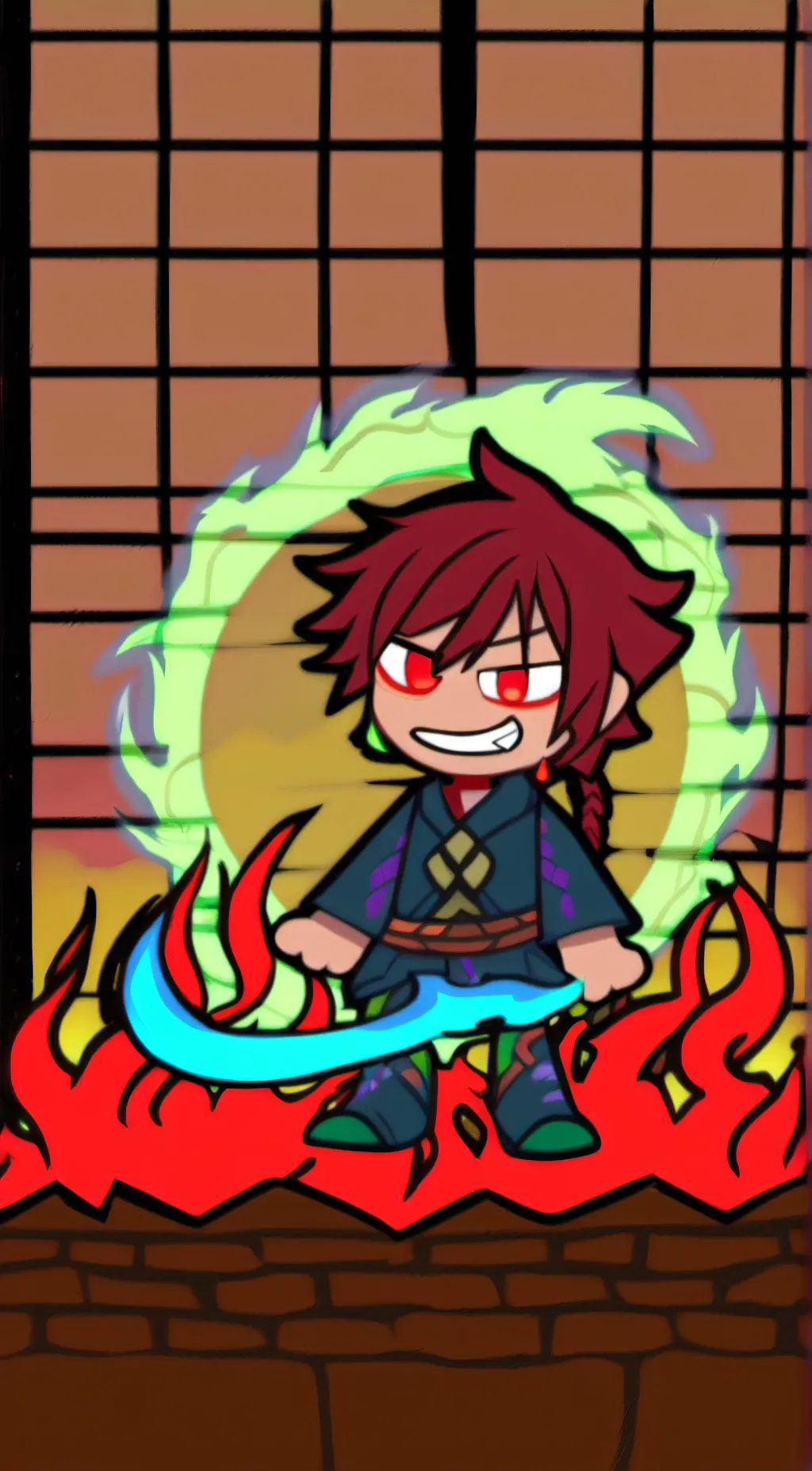 ai character: Devon🔥💀 background