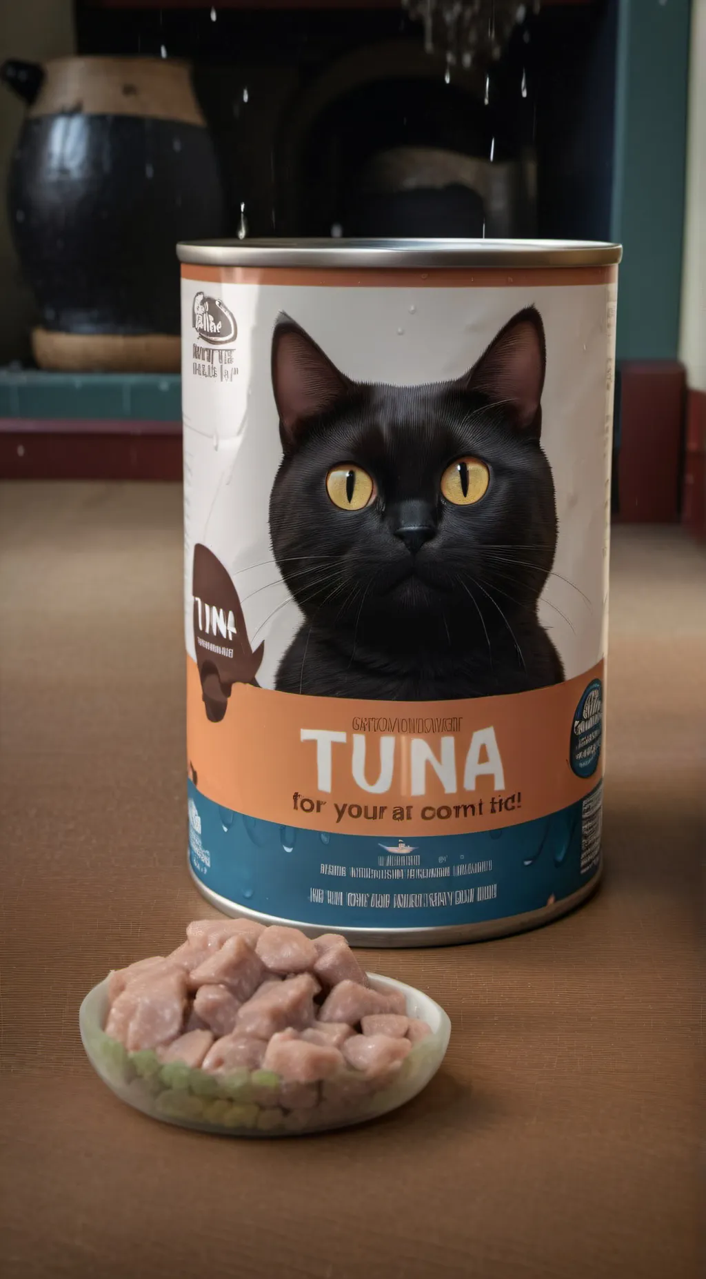 ai character: Tuna catnip noms background