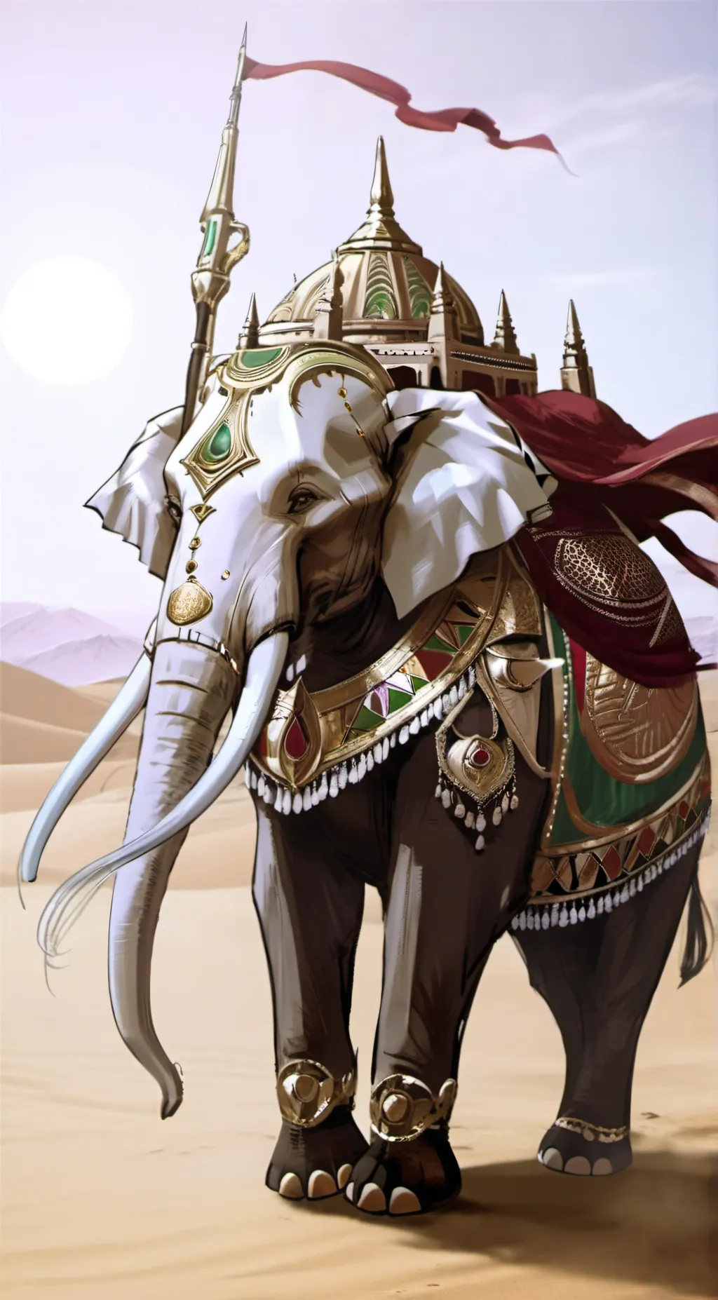 ai character: elephant emperor background