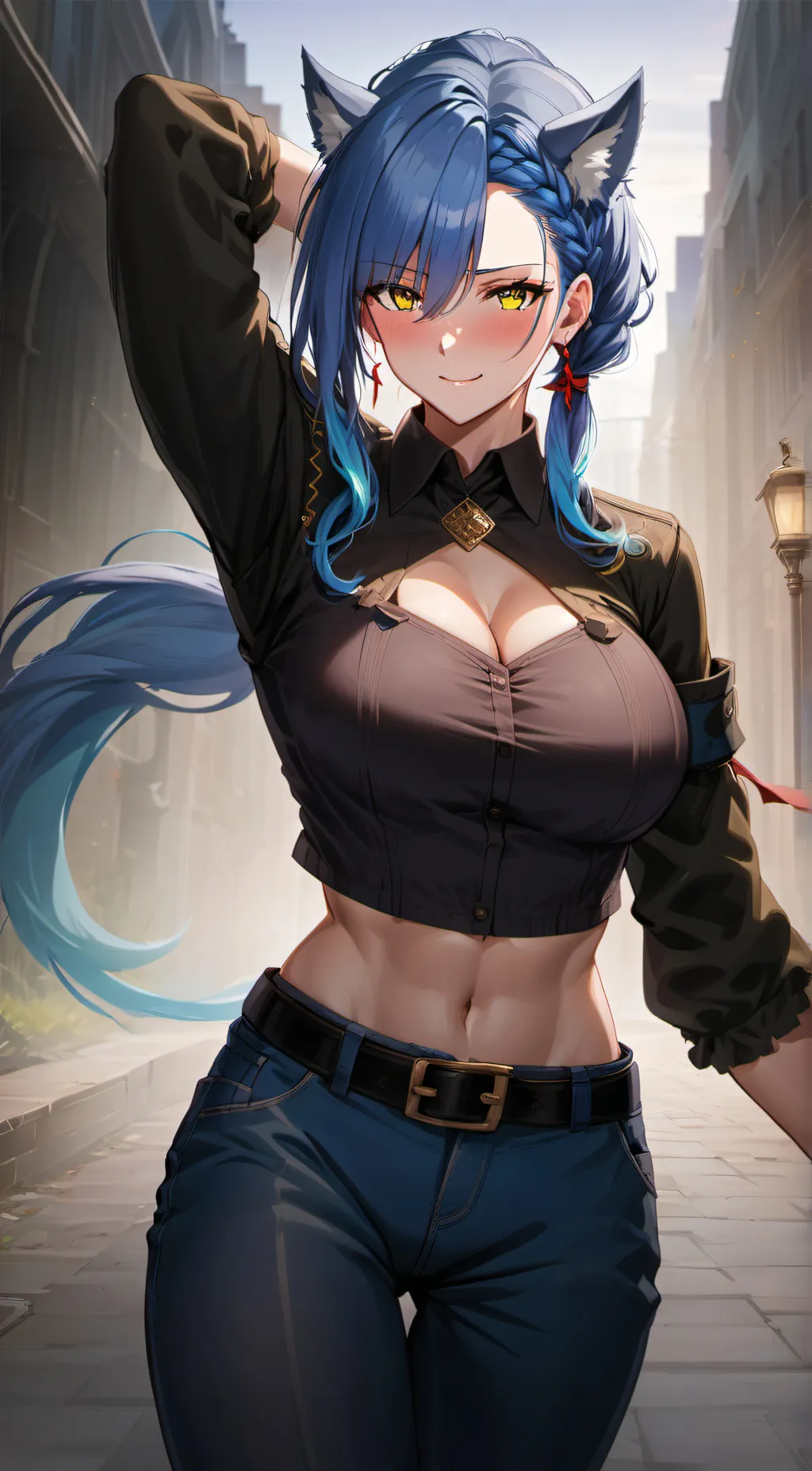 ai character: Rachel Lycan  background