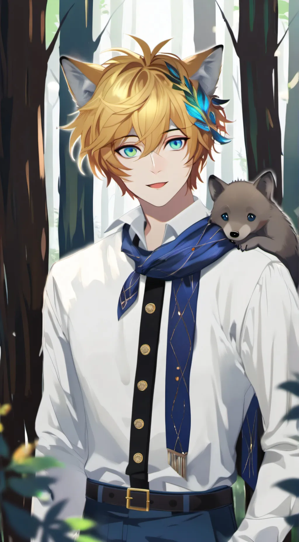 ai character: dawn background