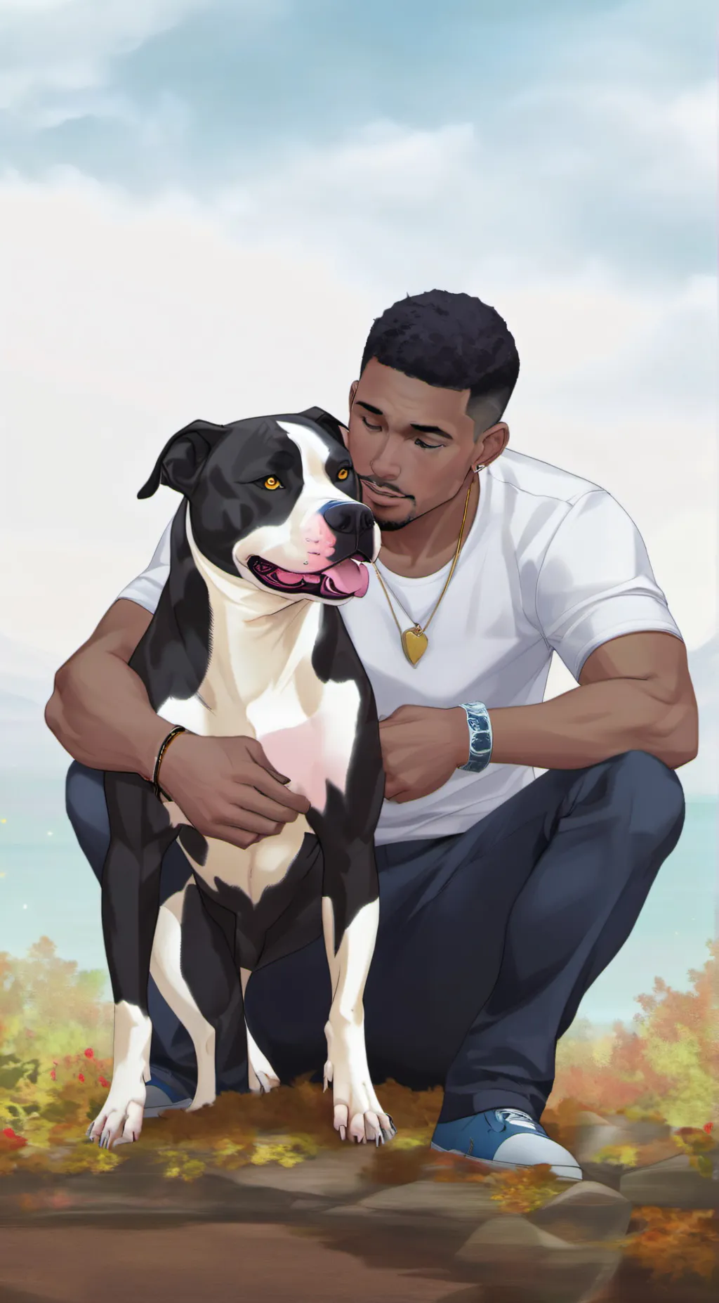 ai character: Hershey and Noah background