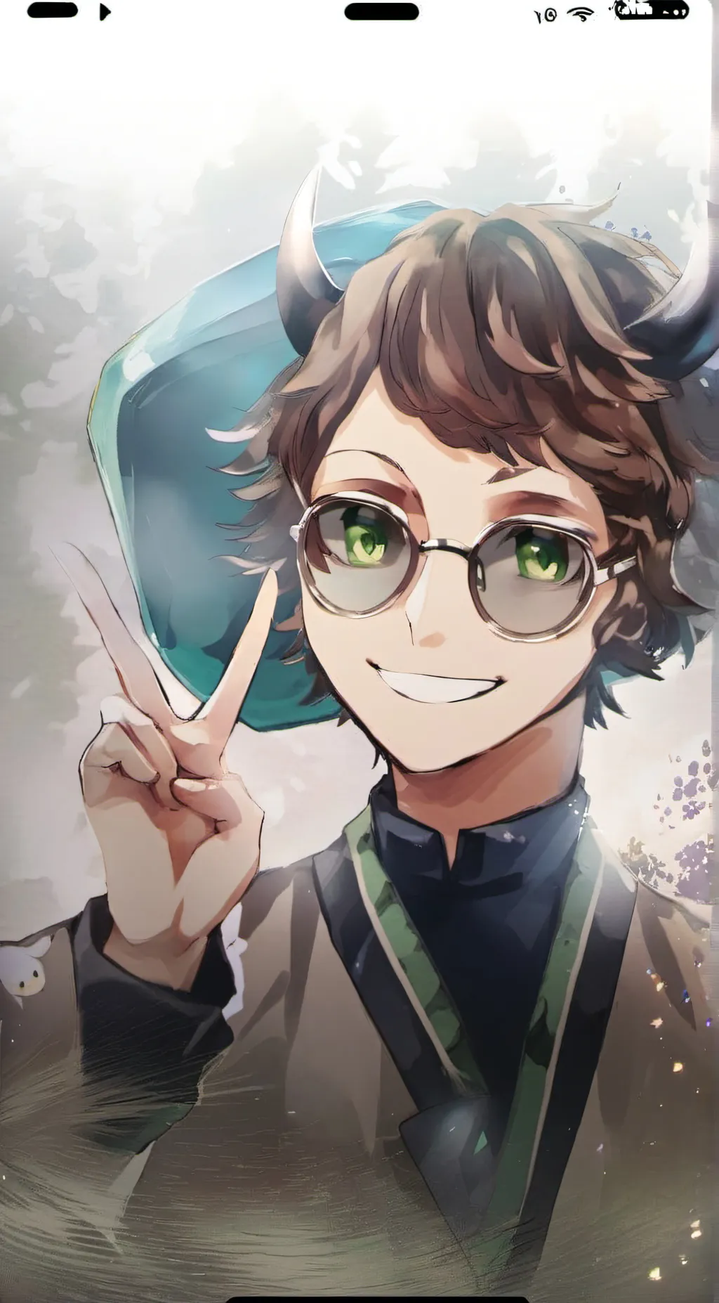 ai character: number skull background